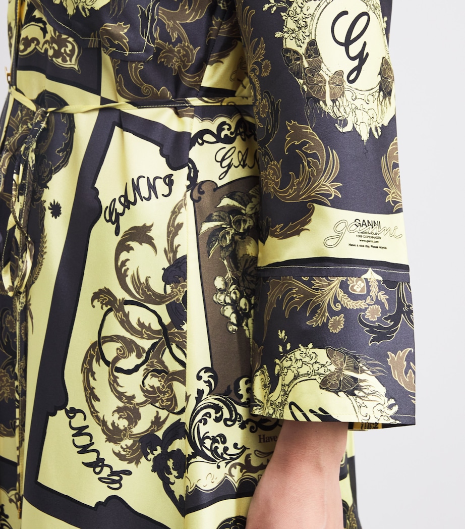 Silk Ornate Maxi Dress 308 POPCORN Image 6