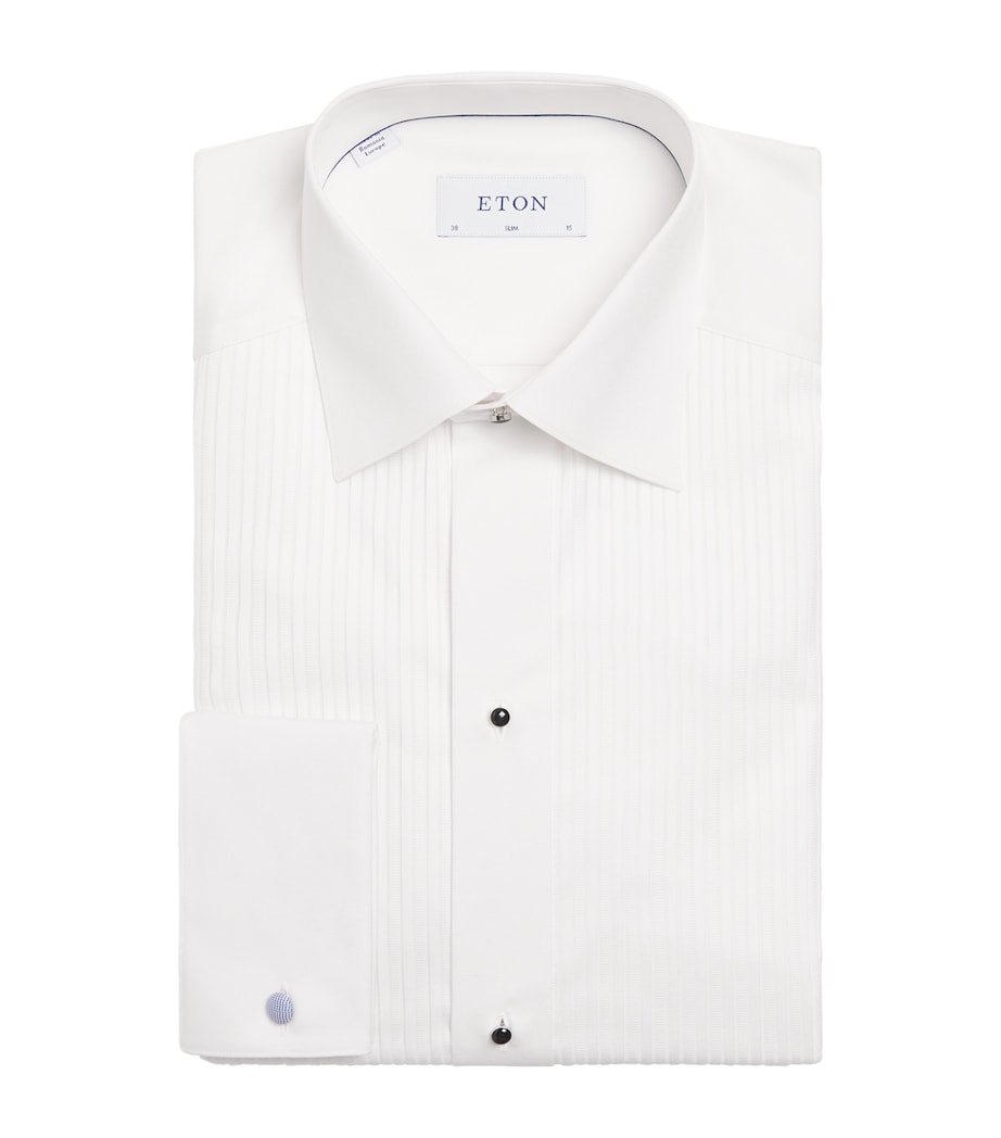 Cotton Pleated Shirt WHITE Image 1
