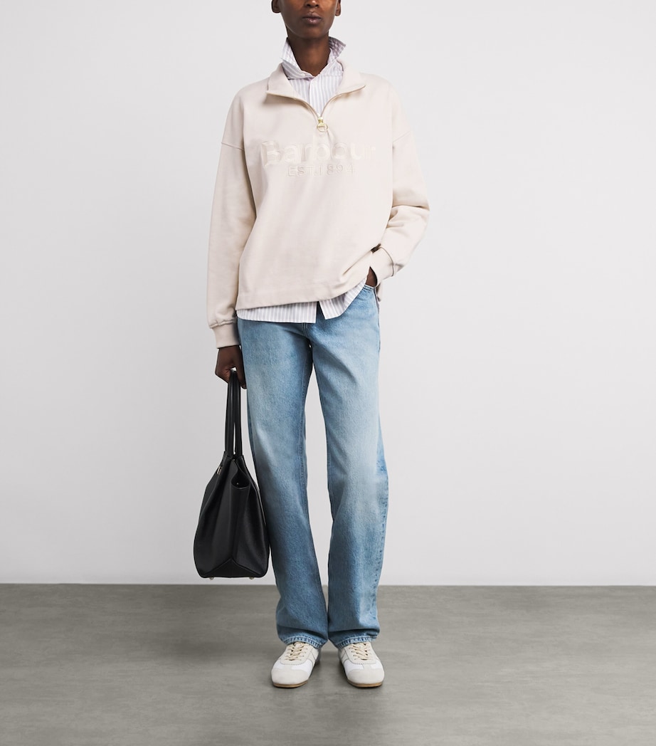 Cotton Sara Half-Zip Sweatshirt OAT Image 2