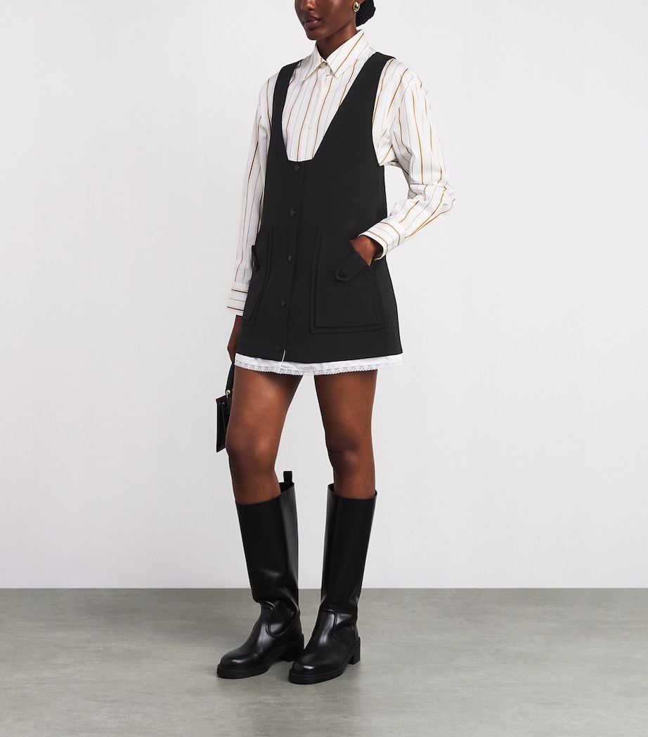 Pinafore Mini Dress BLACK Image 2