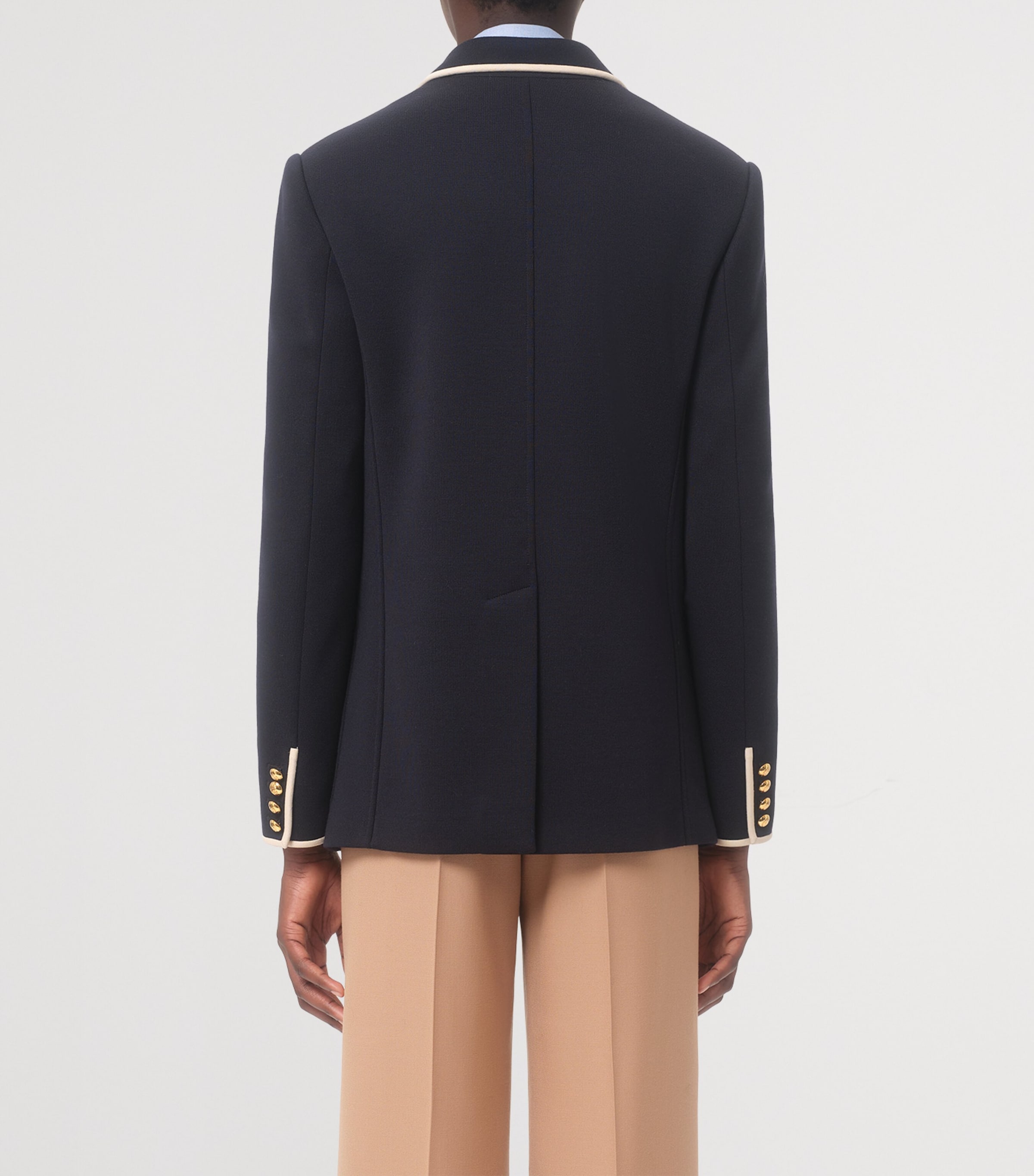 Virgin Wool Double-Breasted Blazer FA8 Image 6