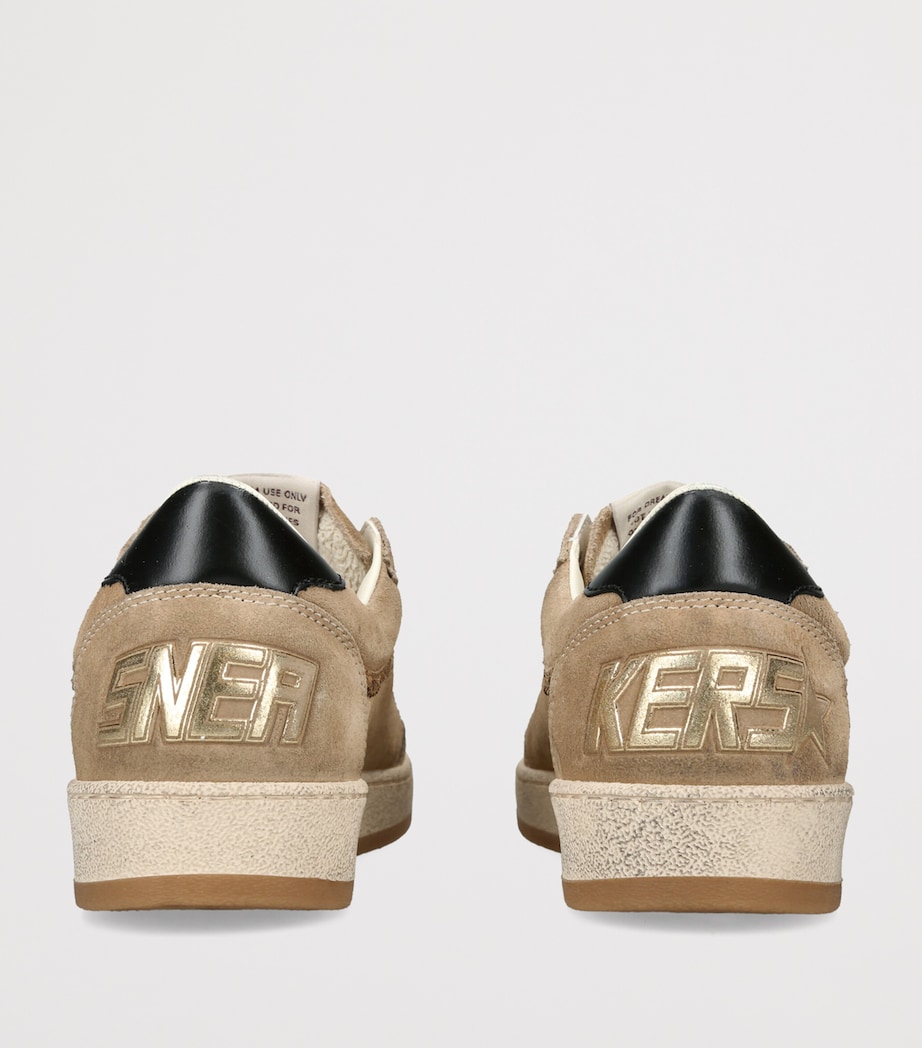 Golden Goose Womens Suede Ball Star Sneakers Beige Comb Image 4