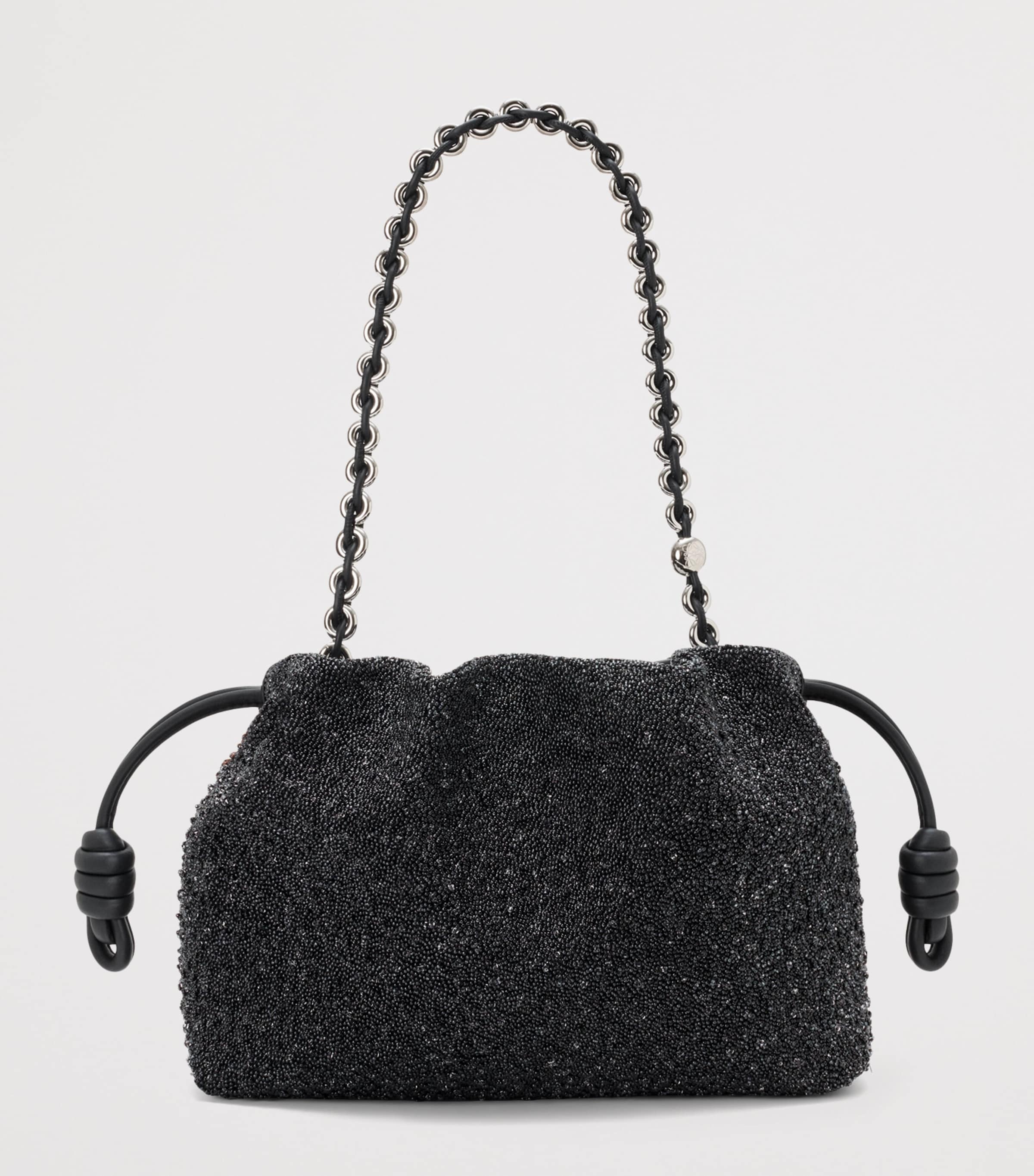 LOEWE Medium Beaded Lion Flamenco Clutch Bag Black/pecan Image 6
