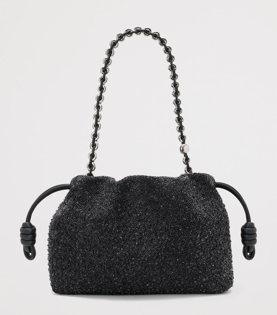 LOEWE Medium Beaded Lion Flamenco Clutch Bag Black/pecan Image 6