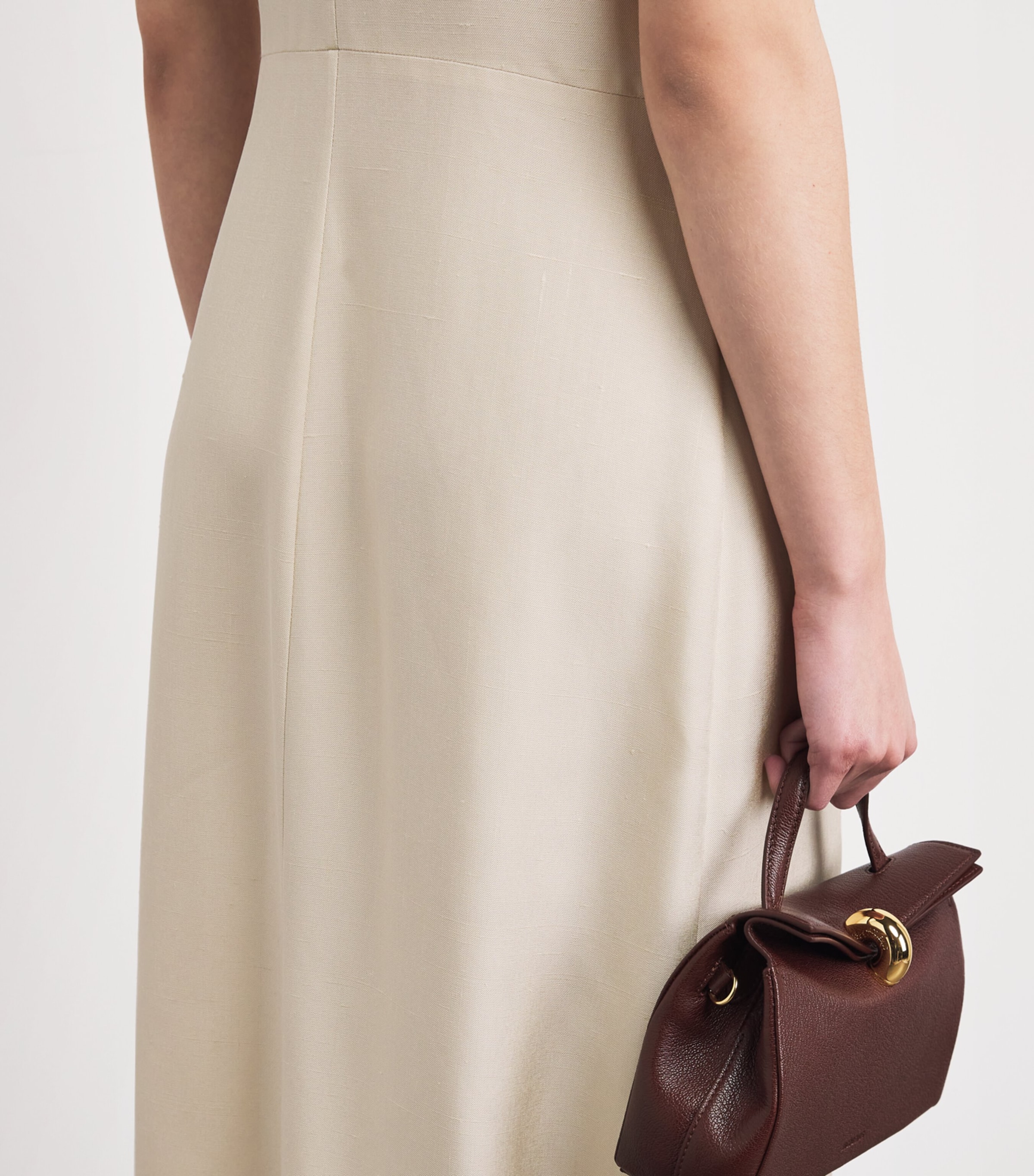 RETORI Womens Silk Wrap Maxi Dress Butter Image 3