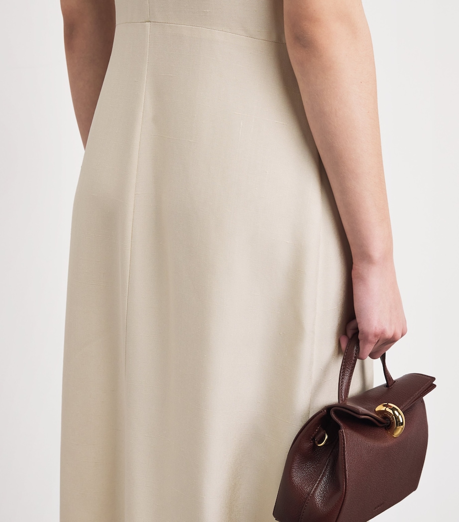 RETORI Womens Silk Wrap Maxi Dress Butter Image 3