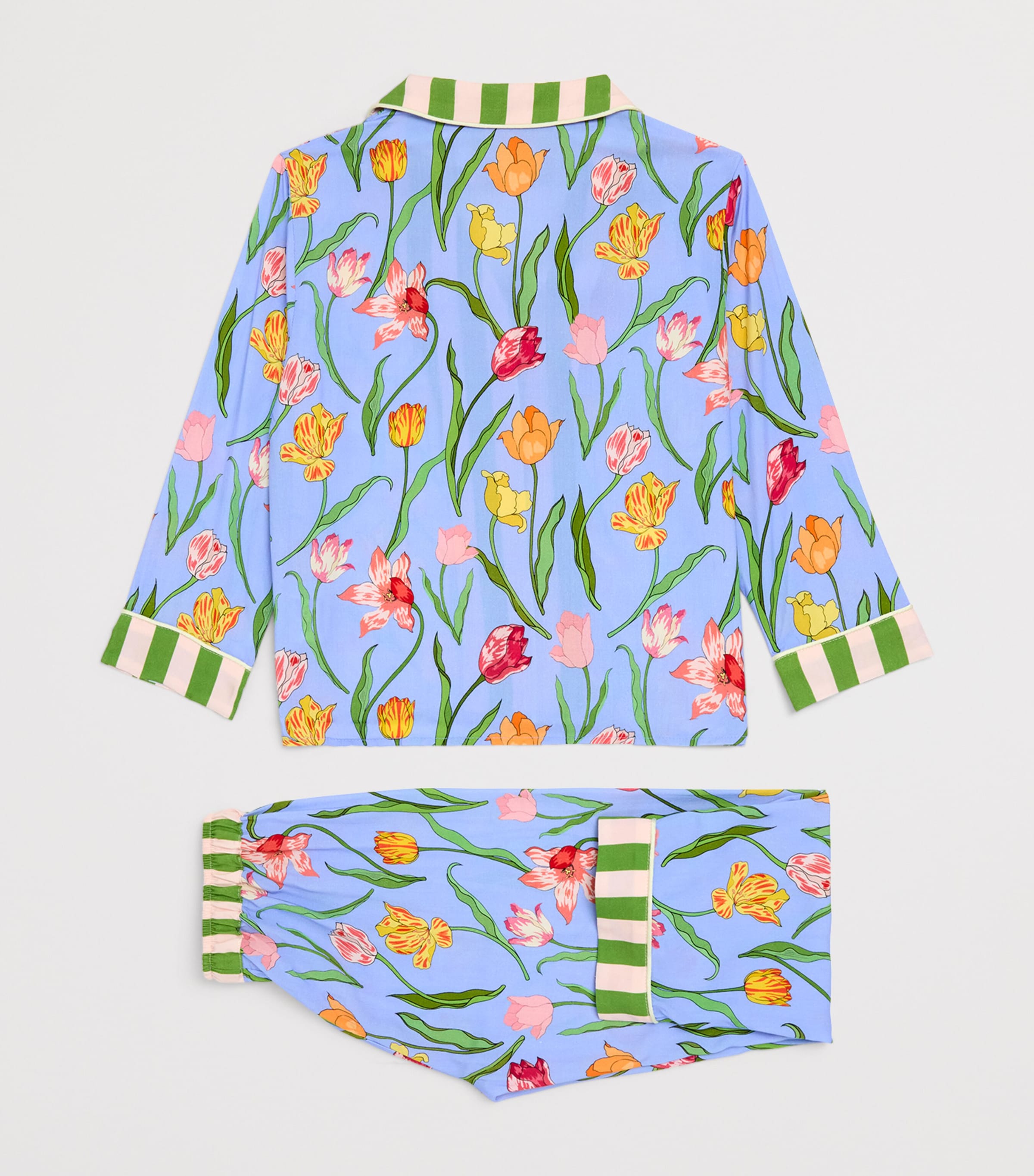 Tulips Pyjama Set (2-13 Years) BLUE Image 2