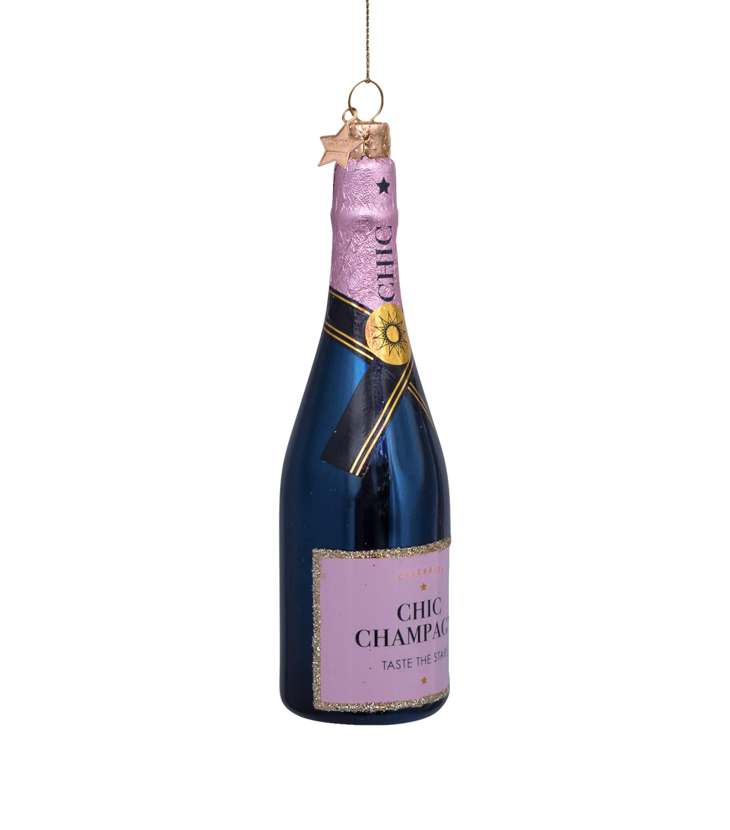 Harrods Glass Champagne Tree Decoration White Image 2