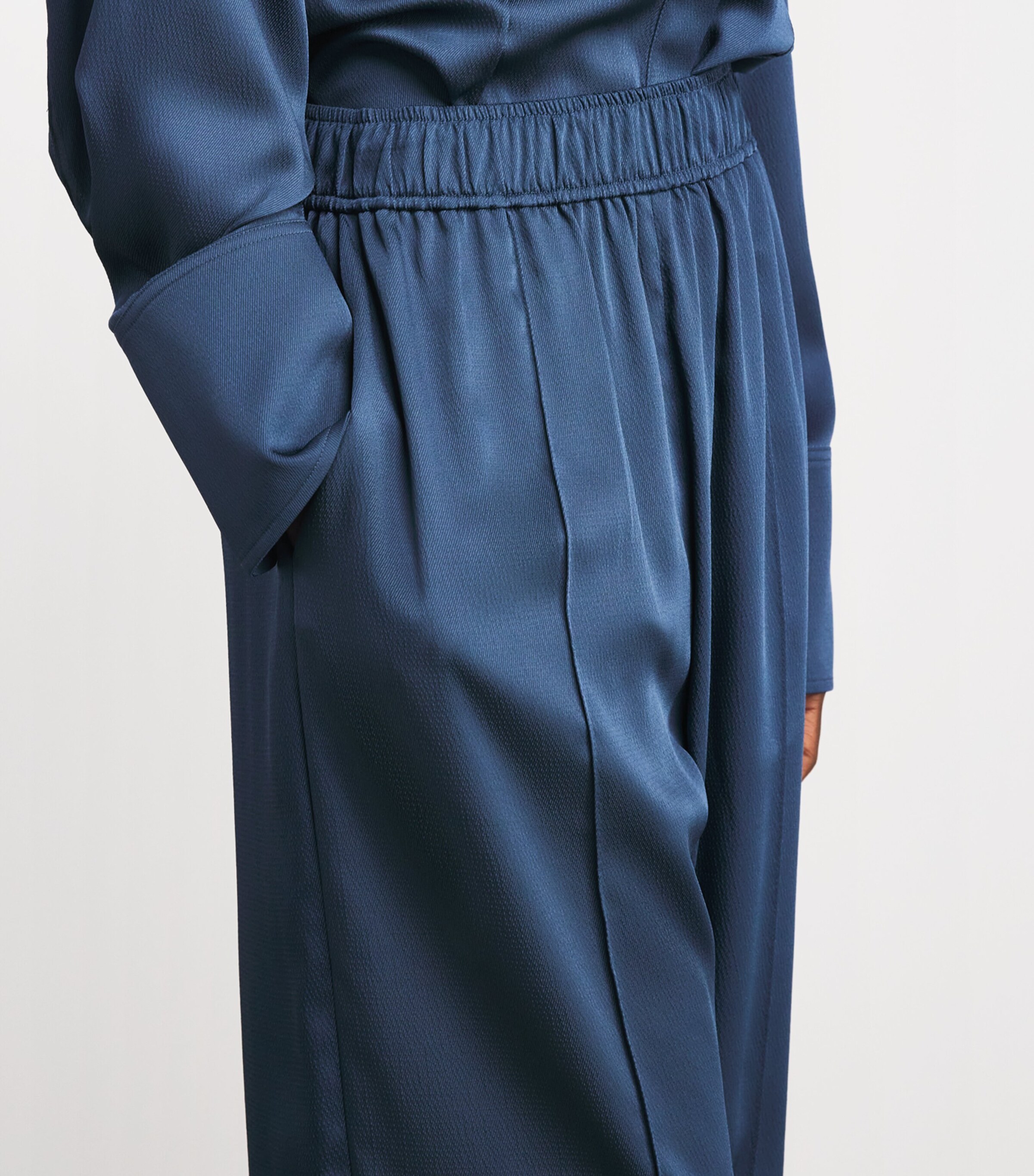 CAMILLA AND MARC Womens Cameo Wide-Leg Trousers Steel Image 3