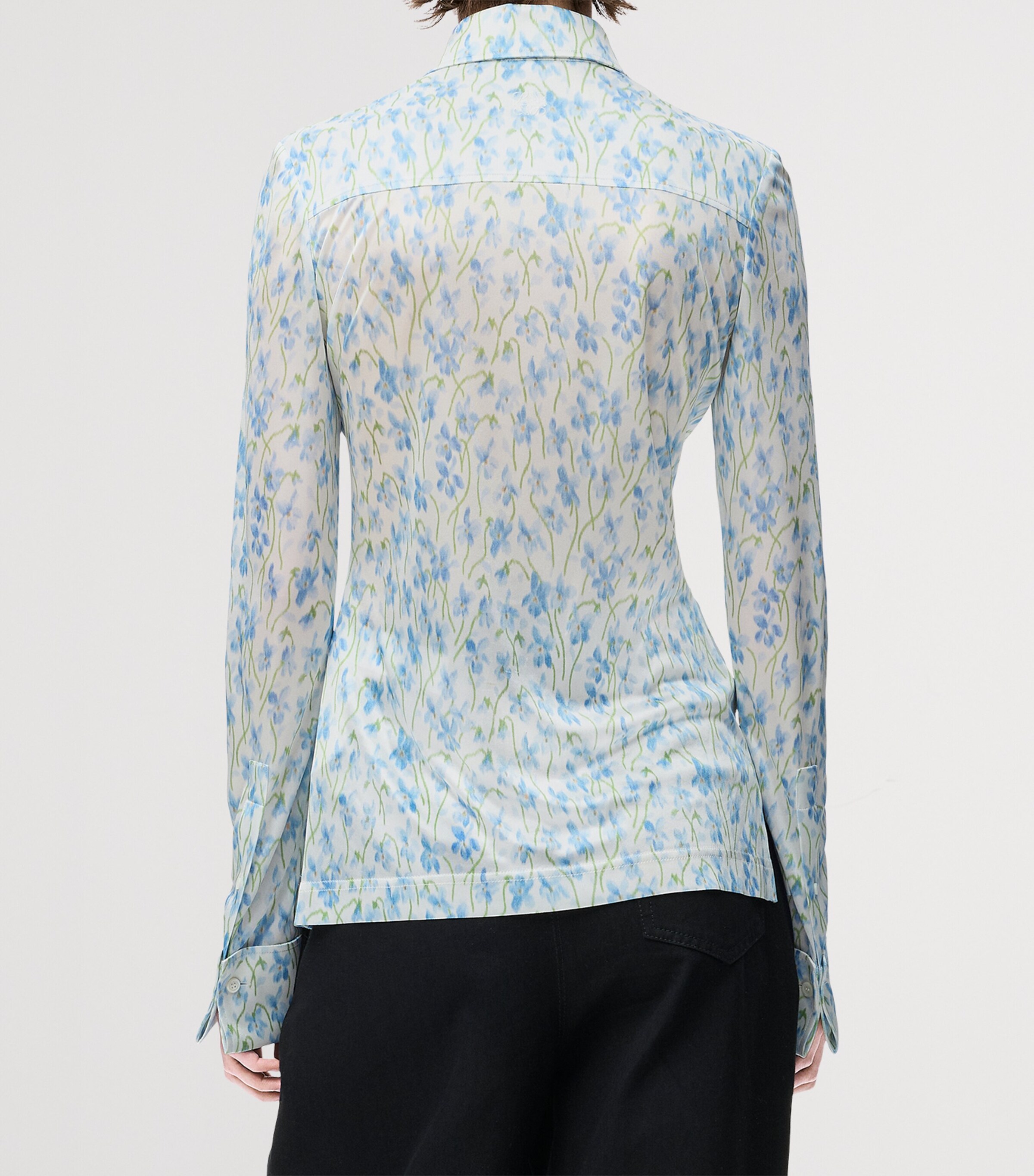 Floral Print Shirt WHITE/BLUE Image 3