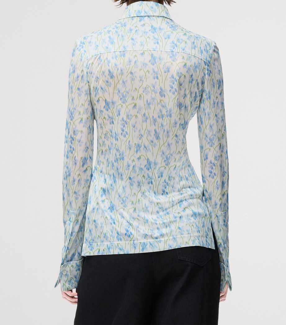 Floral Print Shirt WHITE/BLUE Image 3