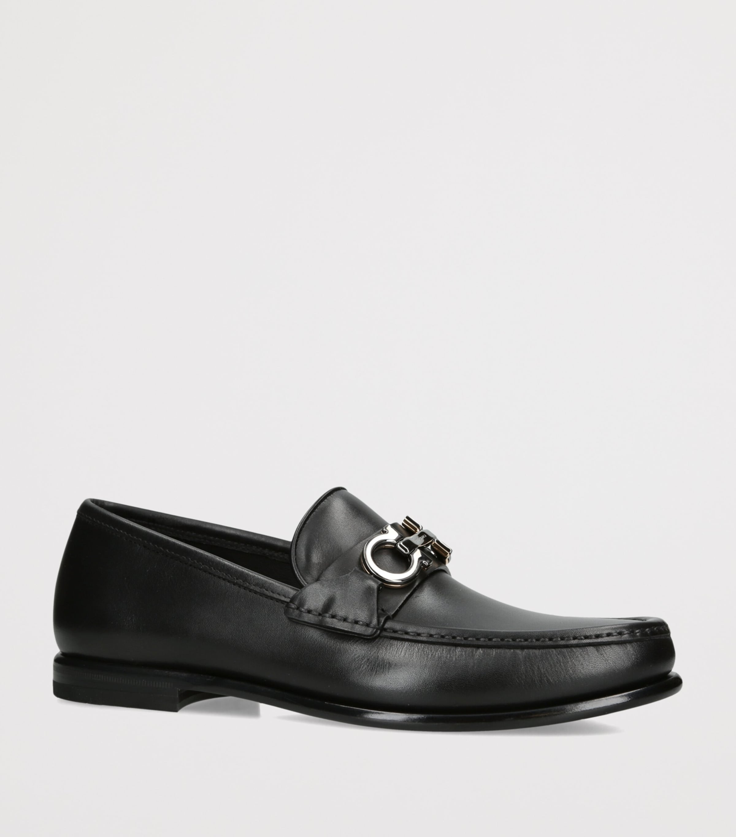 Salvatore Ferragamo Leather Avril Loafers Black Image 2