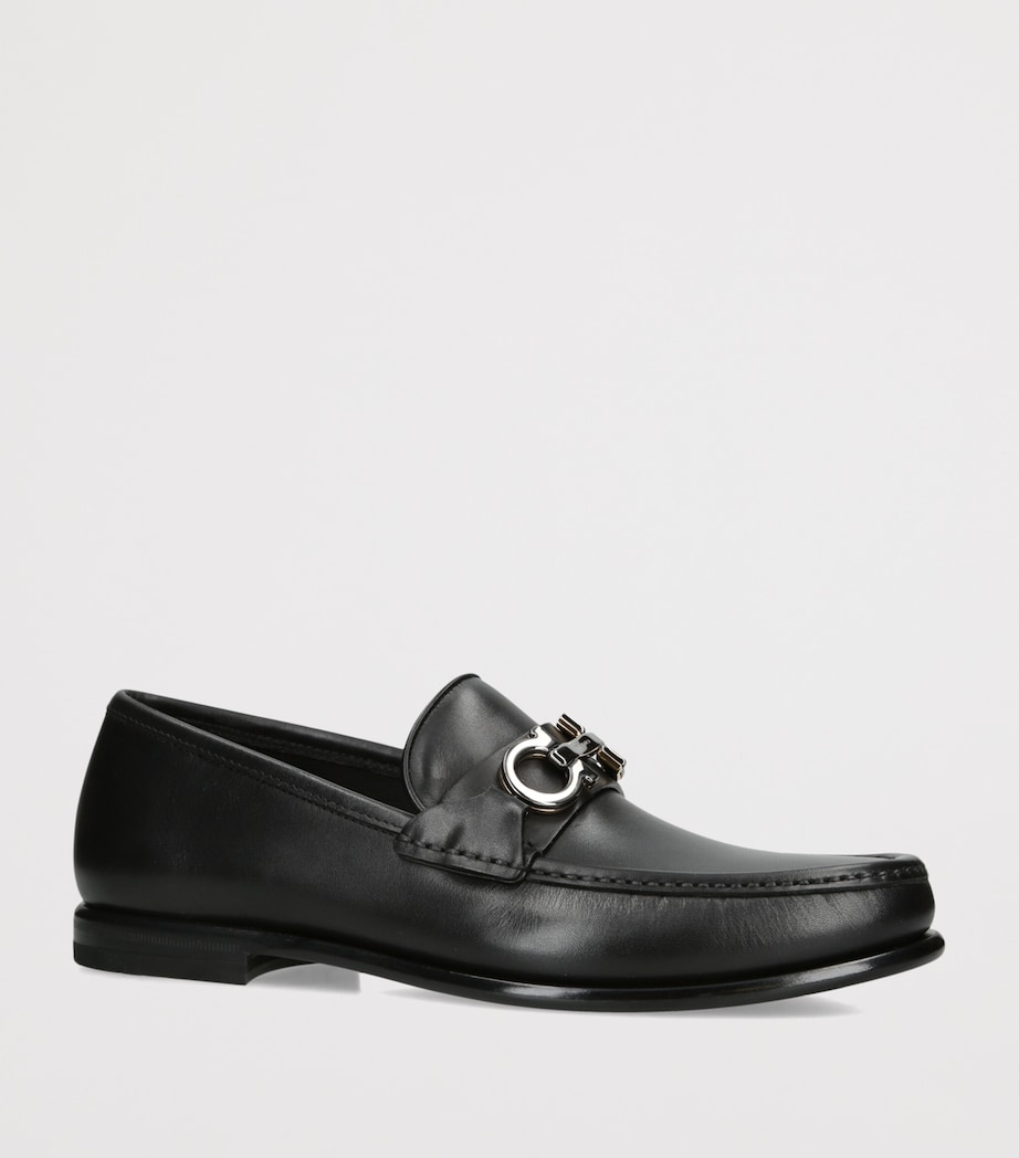 Salvatore Ferragamo Leather Avril Loafers Black Image 2