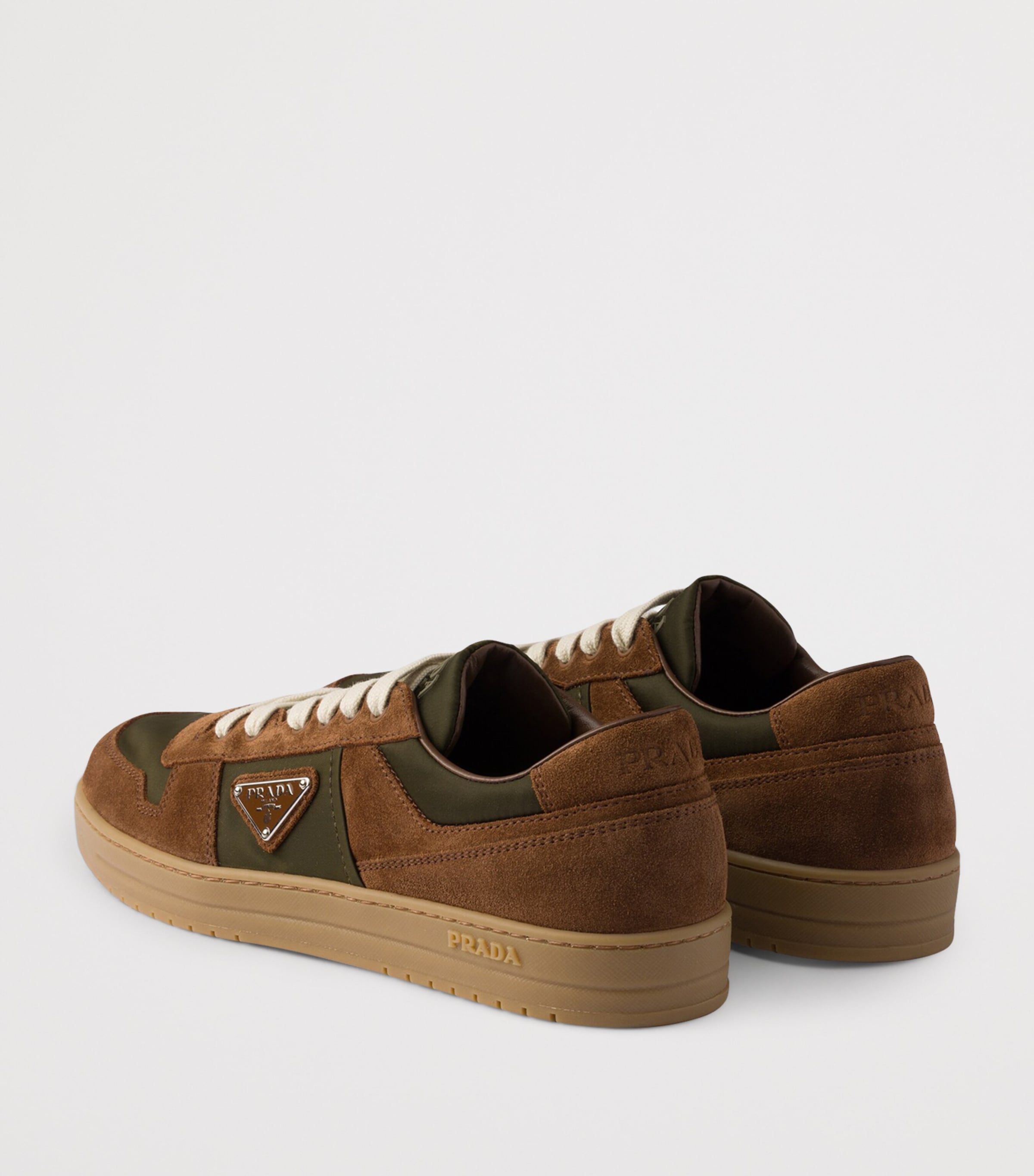 Suede and Re-Nylon Downtown Sneakers F0M36 Image 4