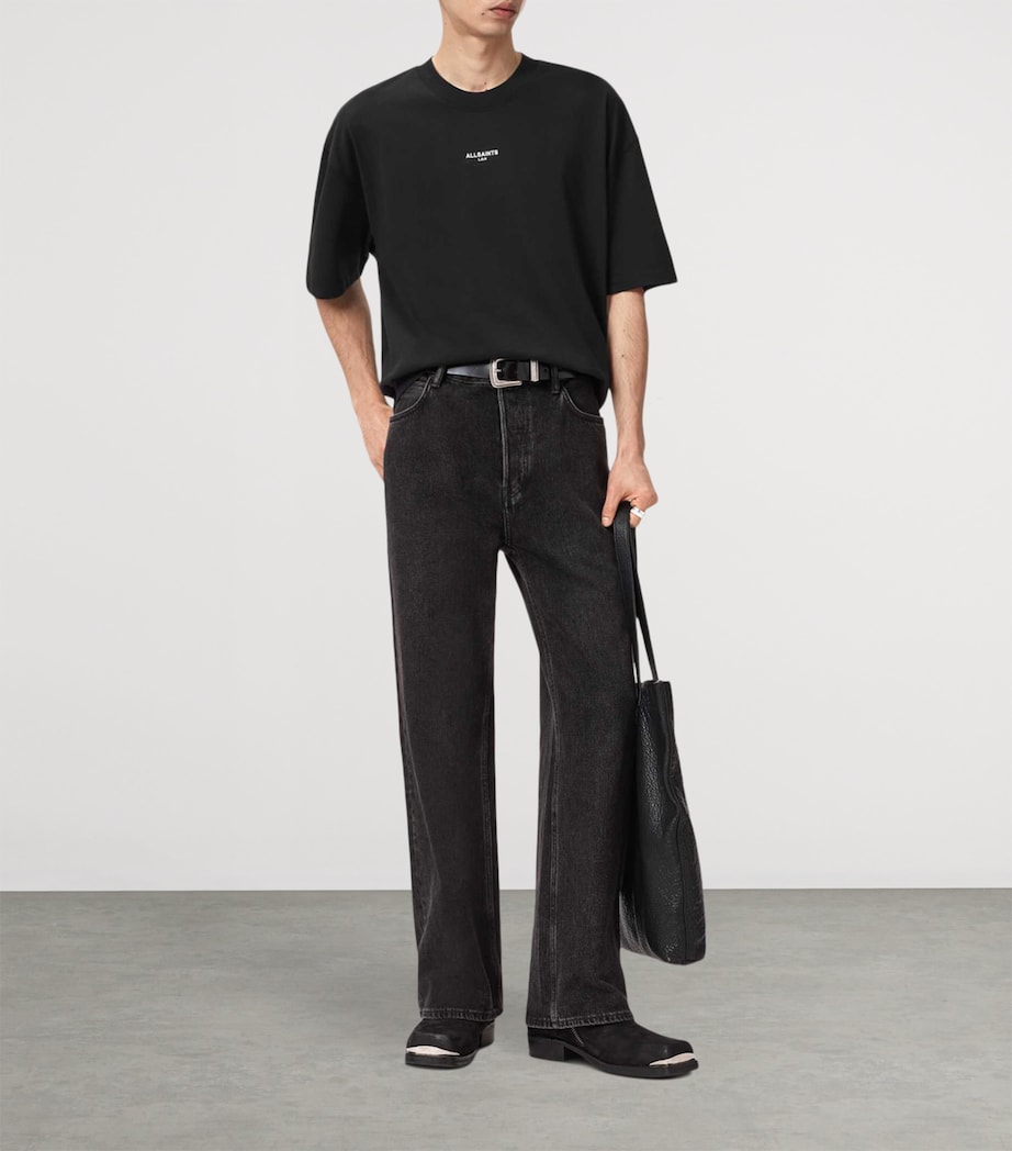 Organic Cotton Mikro Oversized T-Shirt WASHED BLACK Image 3