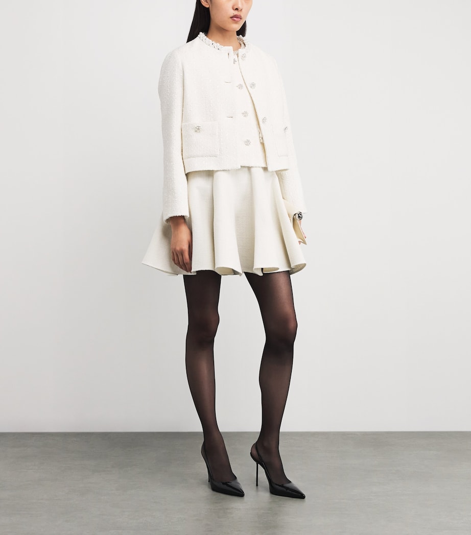 Tweed Pearl-Trim Jacket ECRU Image 2