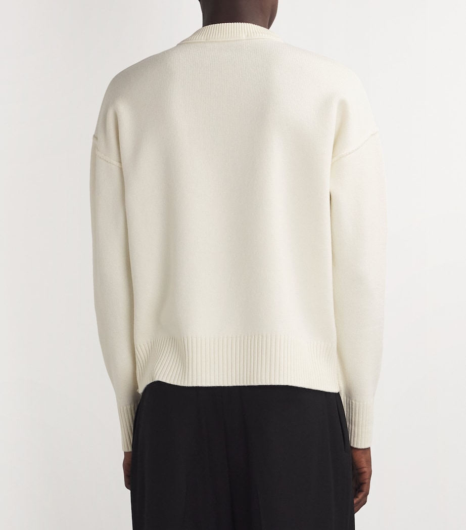 Wool Ami de Coeur Sweater OFF-WHITE/RED/154 Image 4