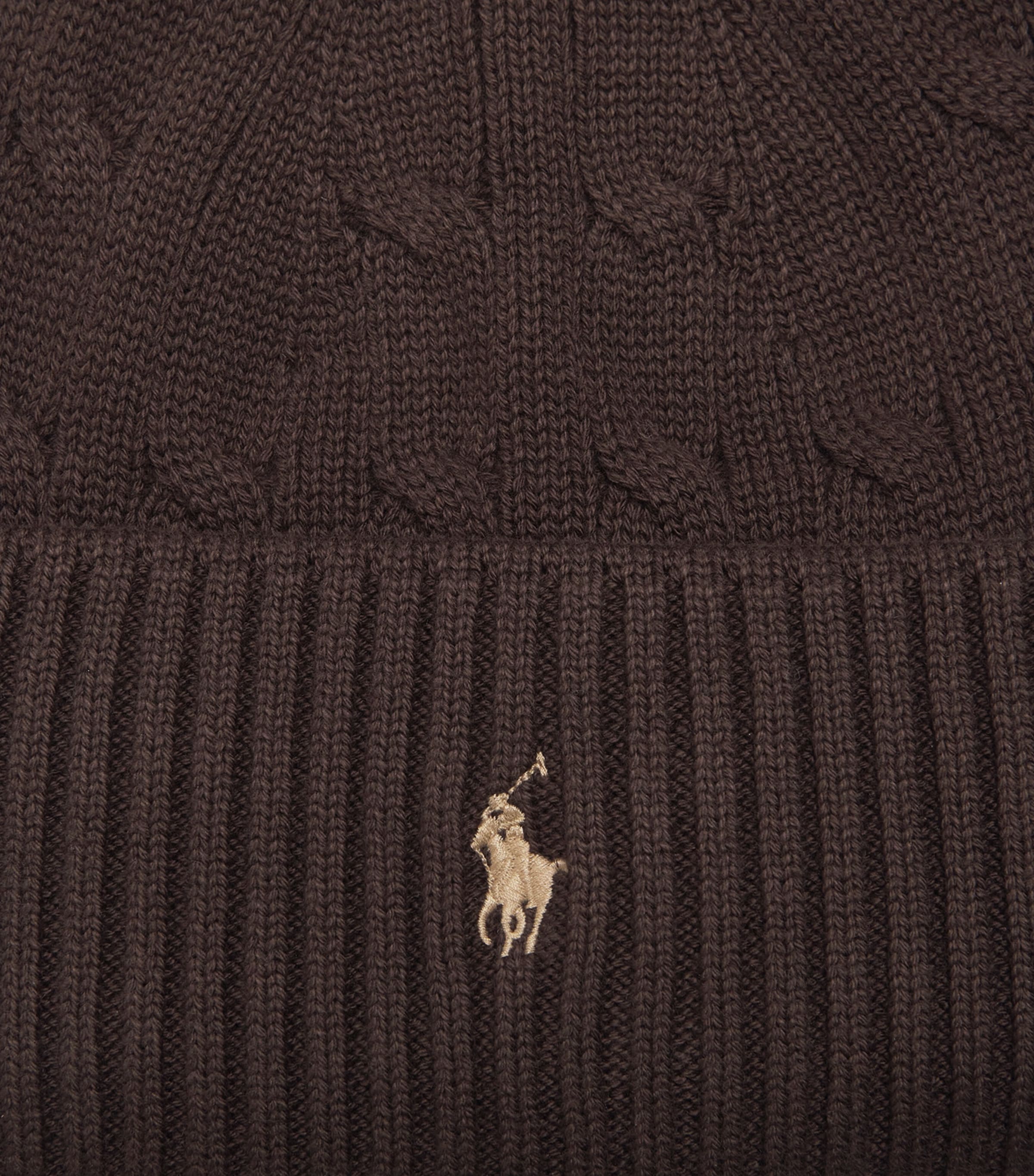 Cotton Mini Logo Beanie (6-9 Years) BRN Image 3