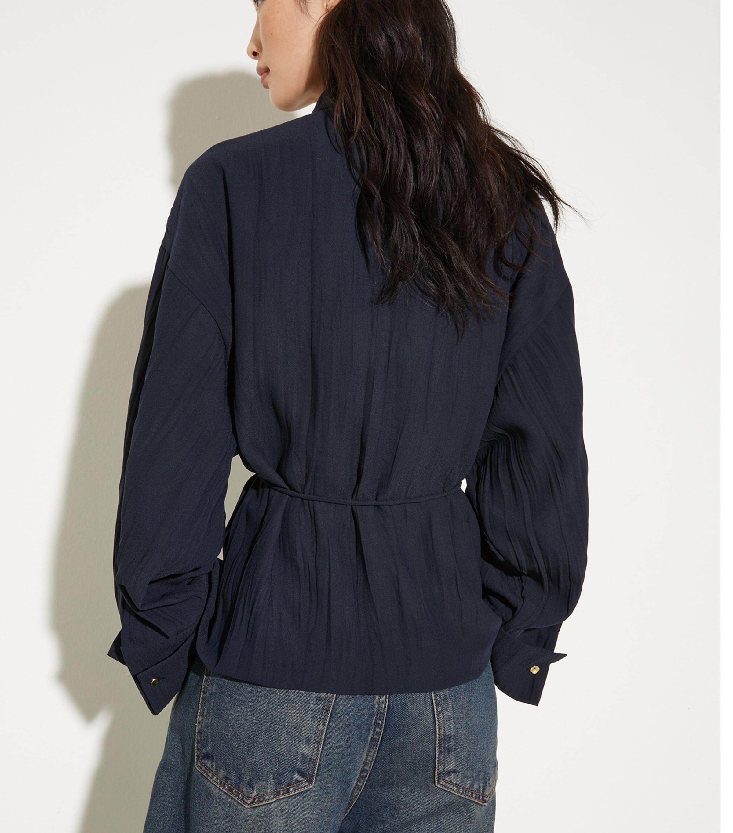 Pleated Shacket MIDNIGHTBLUE Image 3