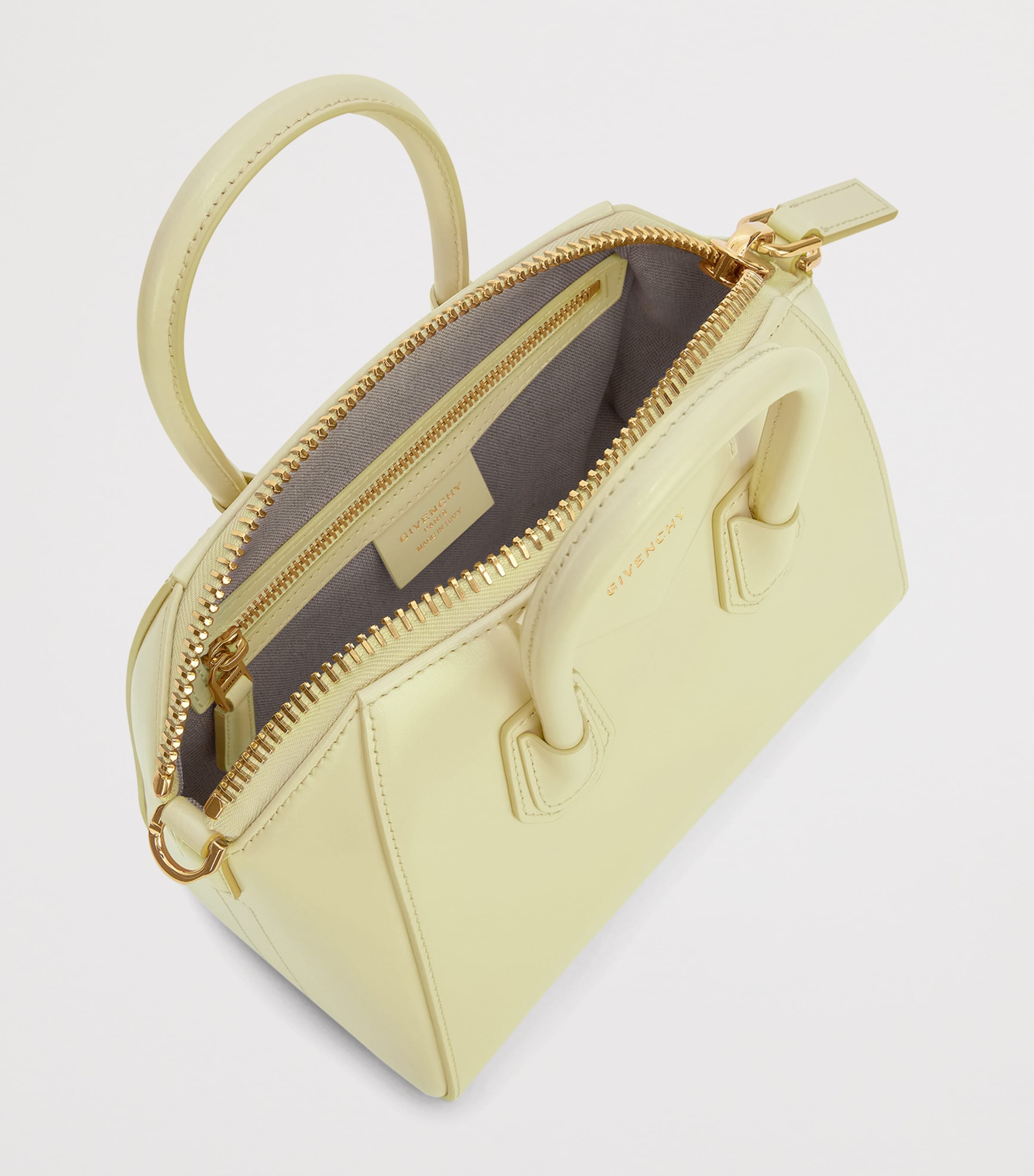 Mini Leather Antigona Top-Handle Bag BUTTER Image 4