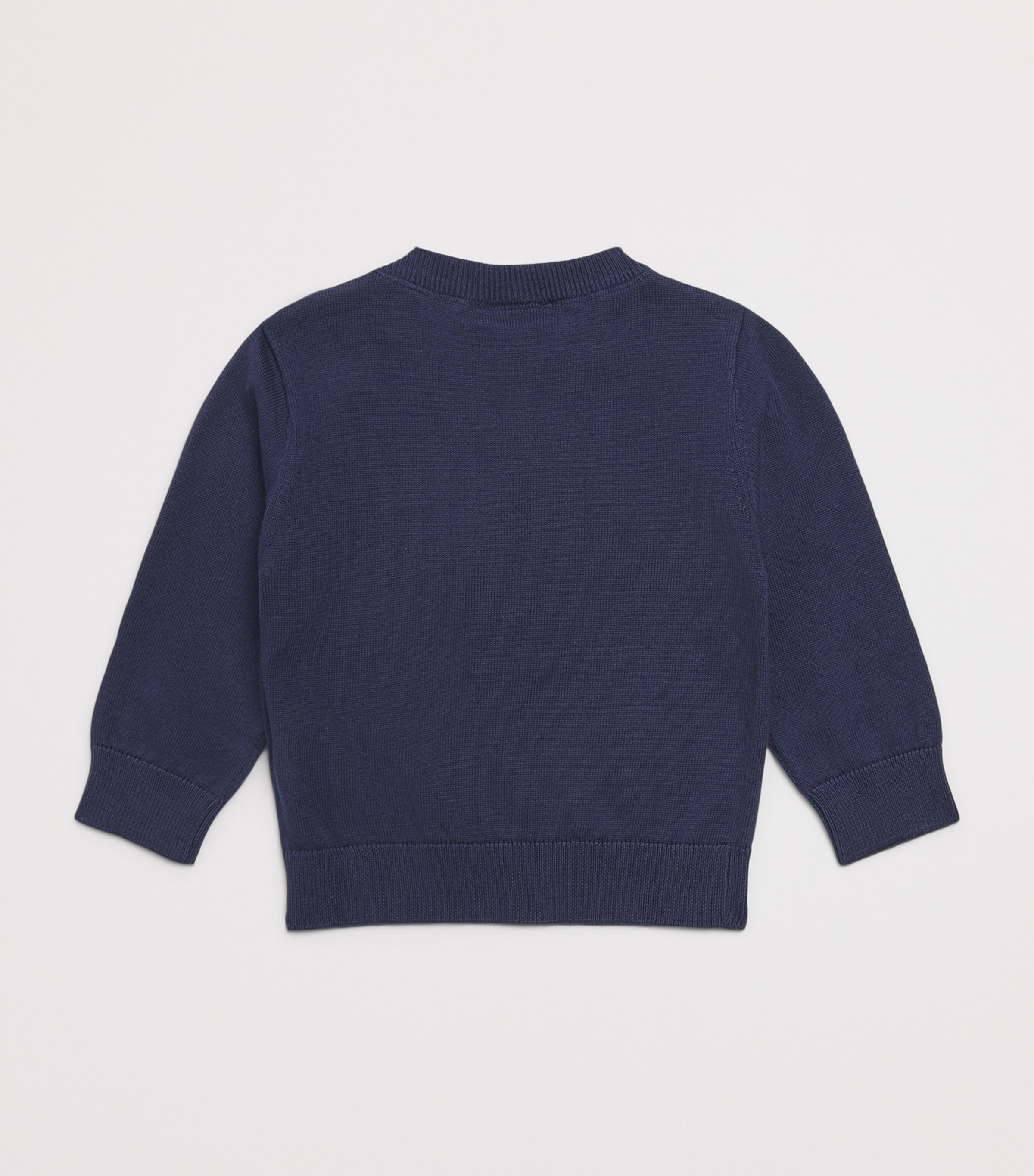 BOSS Kidswear Cotton Logo Sweater (3-36 Months) Navy Image 2