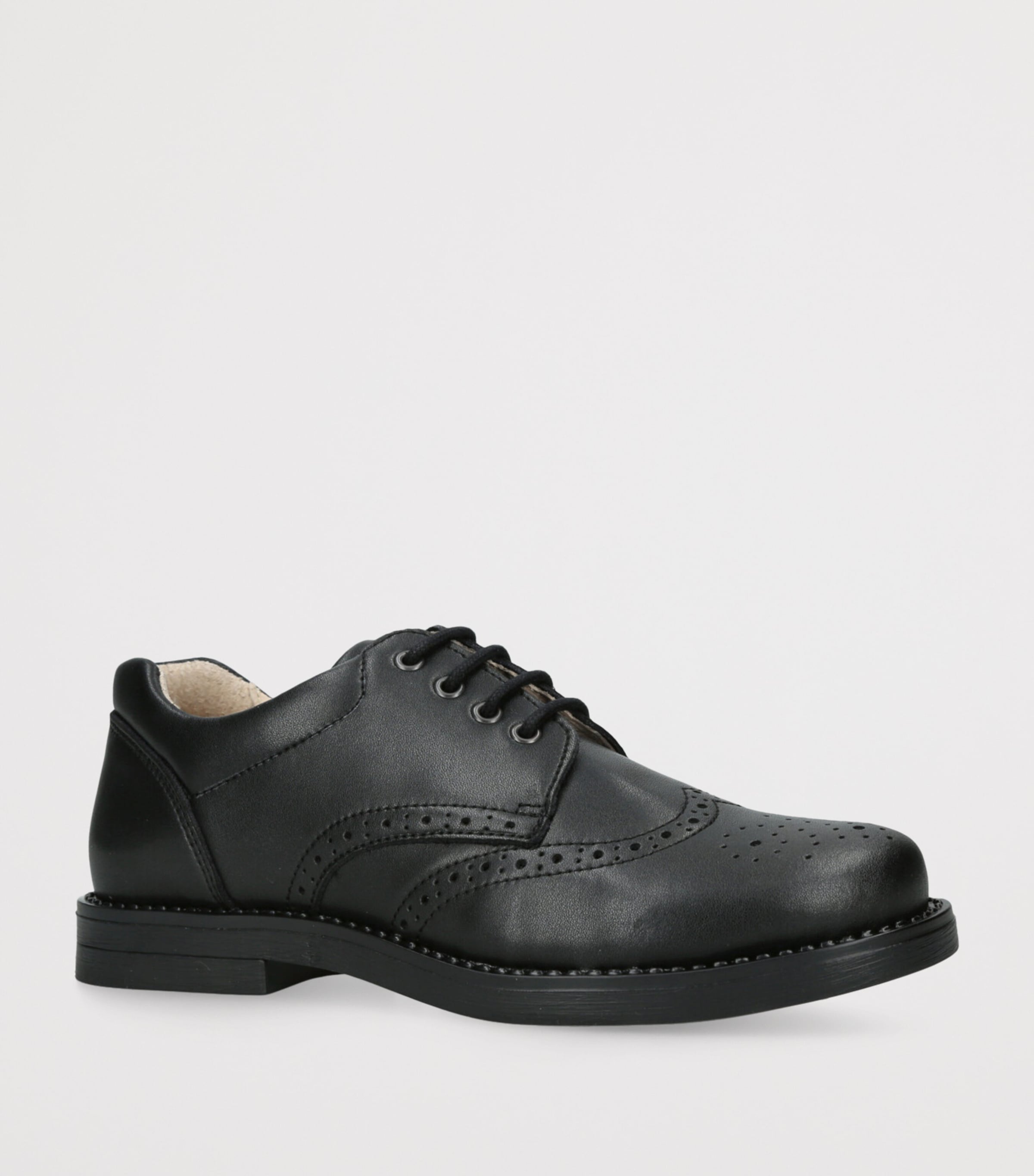 Leather Hamish School Shoes BLACK Image 3