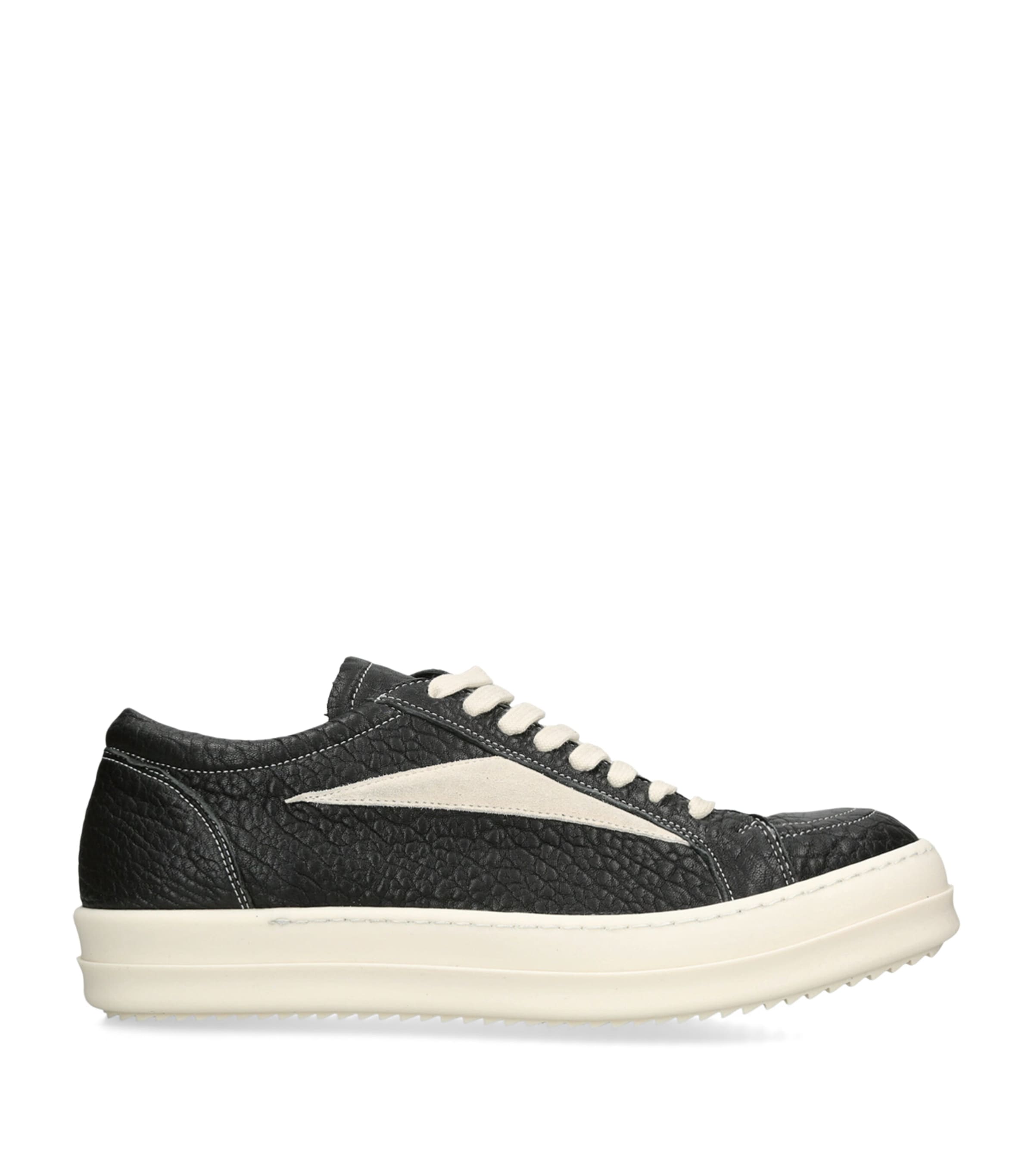Rick Owens Leather Vintage Sneakers Black Image 1