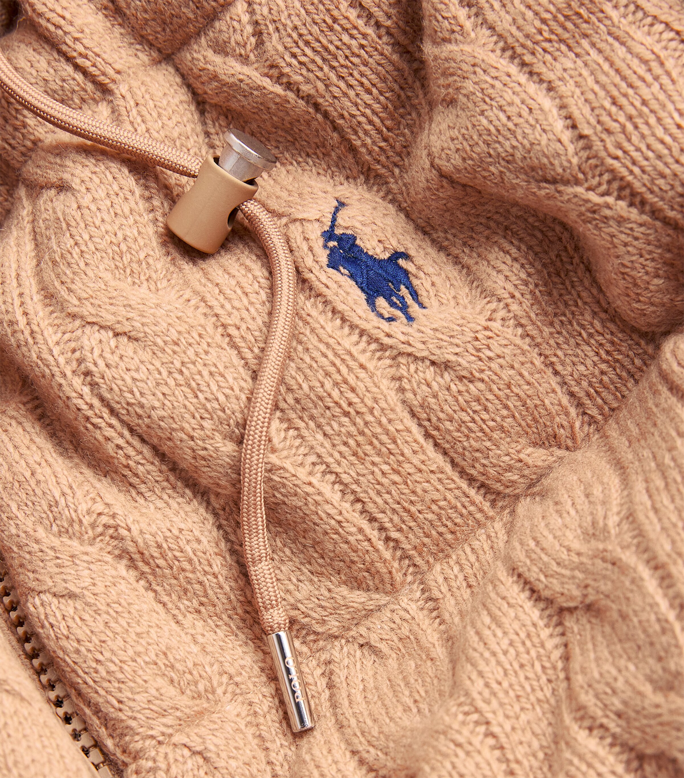 Wool-Cashmere Cable-Knit Puffer Jacket CLLCTN CML MLNGE NVY Image 5