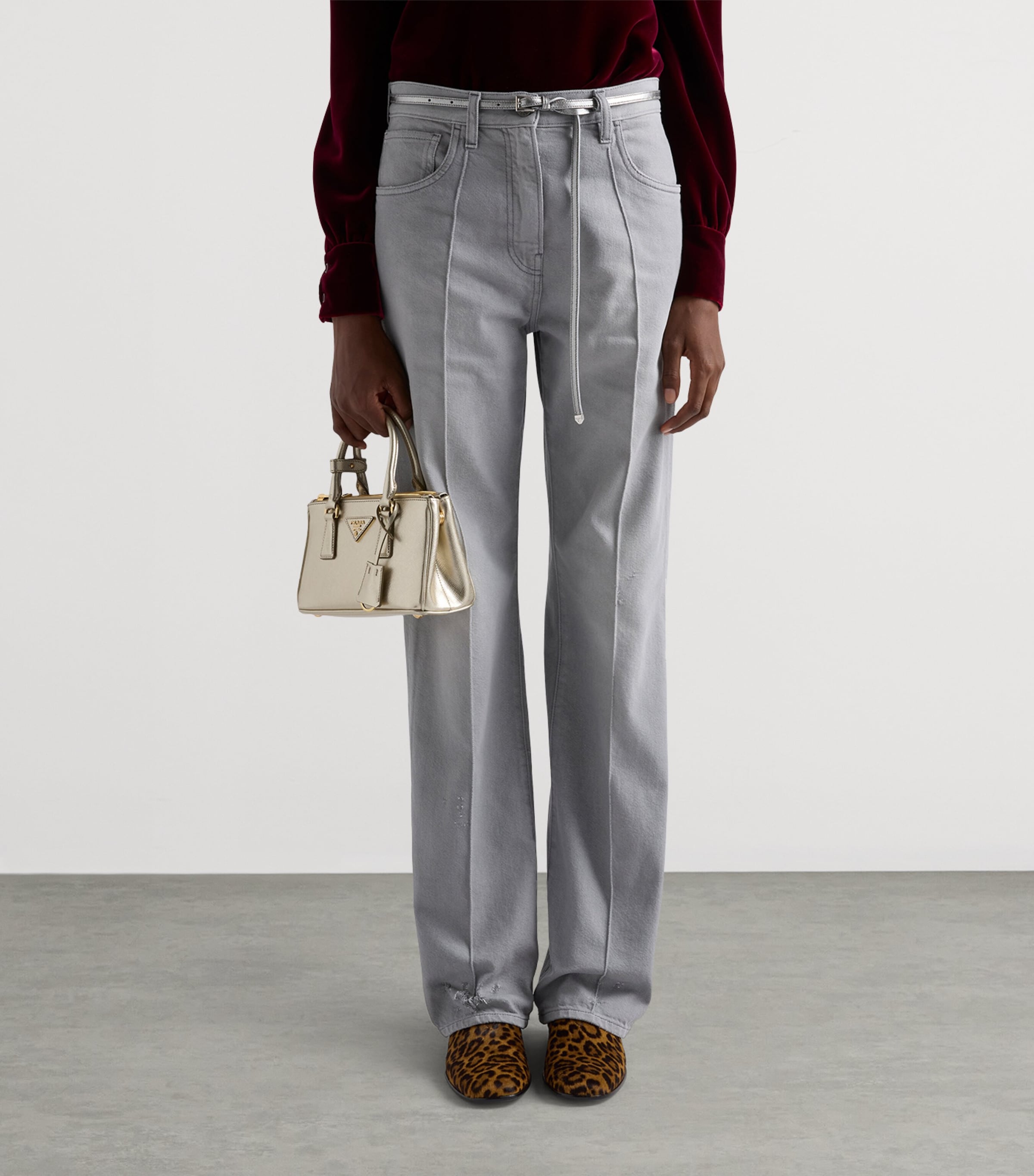 Leather Leopard Print Chelsea Boots F0151 Image 2