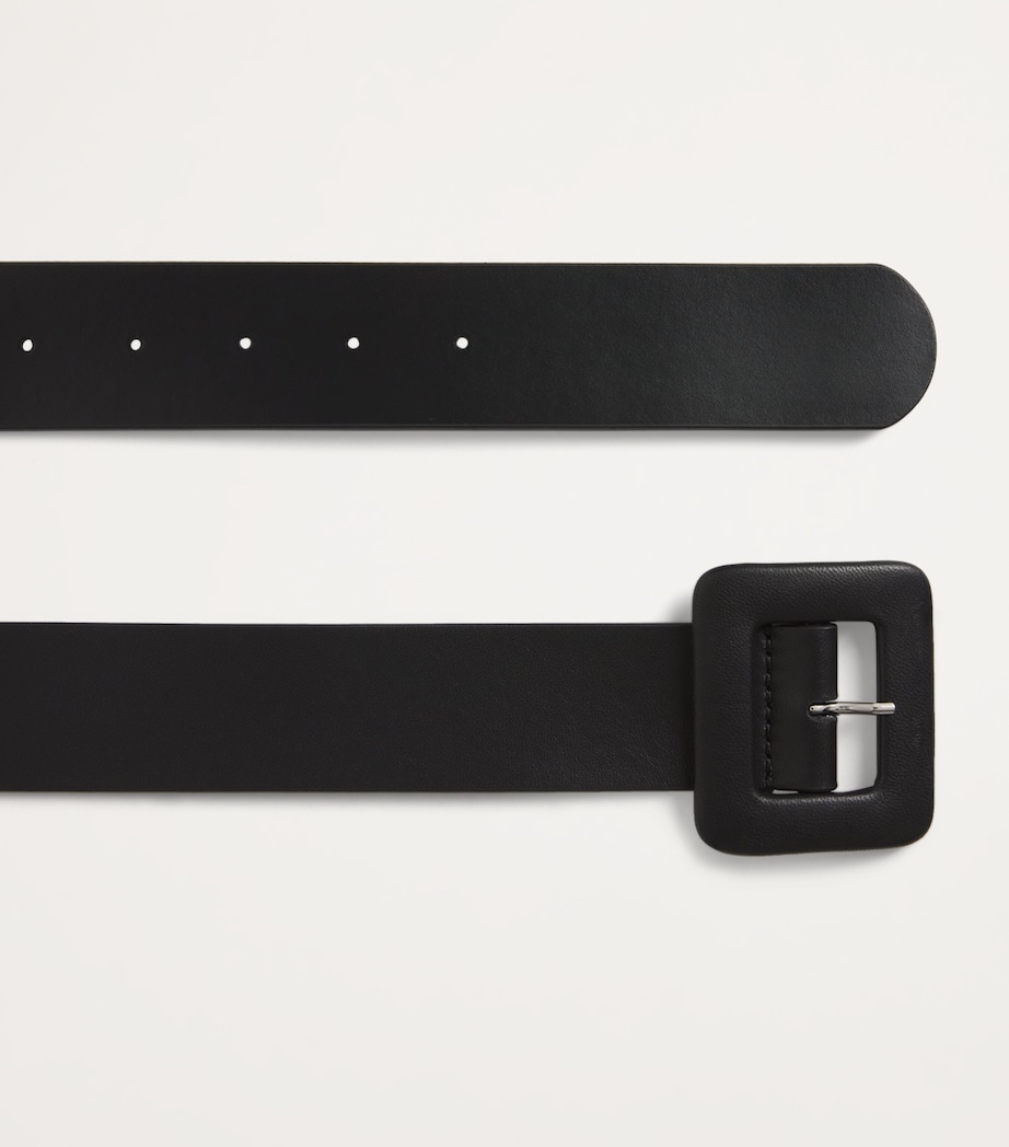 Weekend Max Mara Nappa Leather Tonal Belt Black Image 4