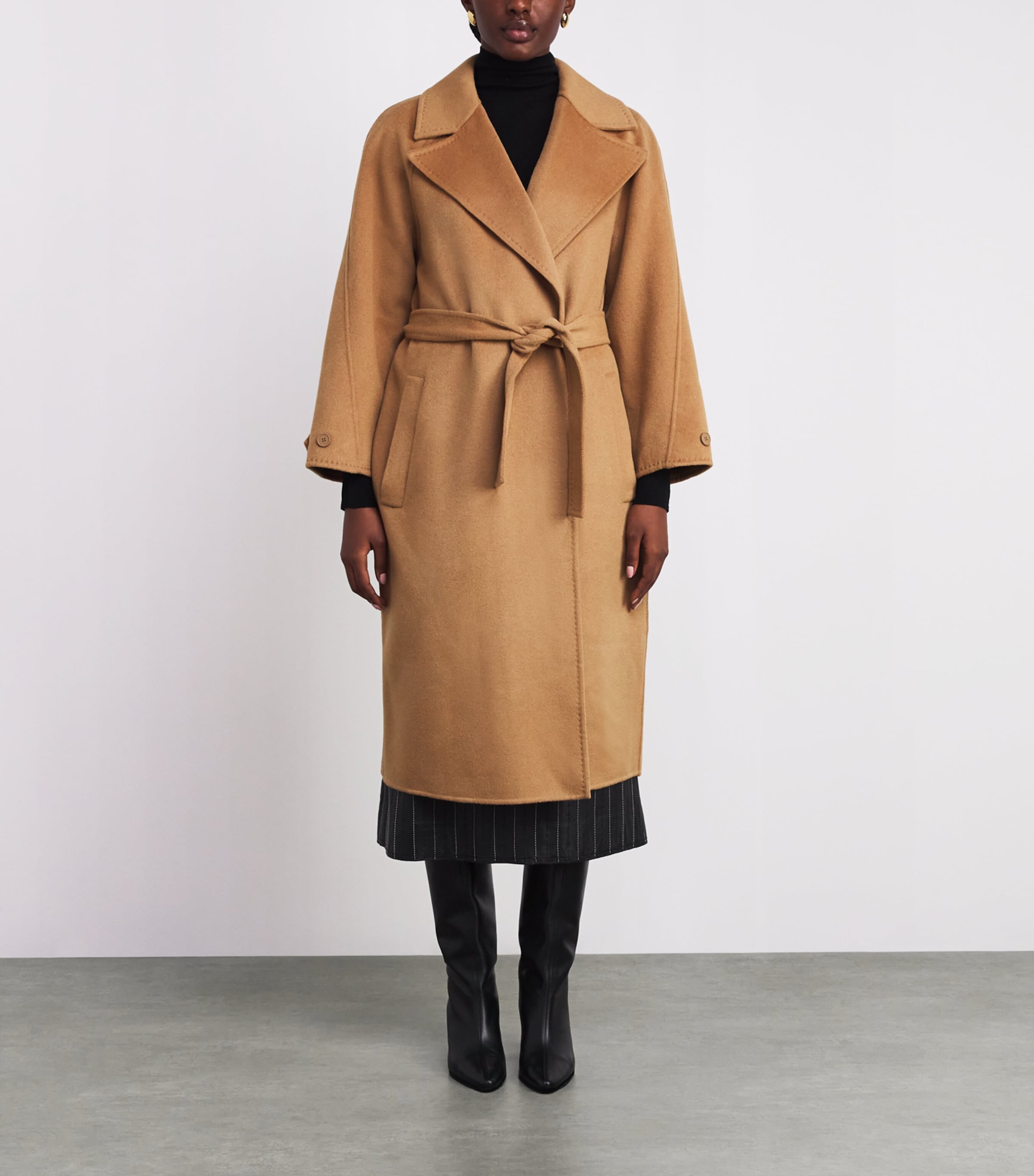 Wool-Blend Double-Faced Coat CAMEL Image 3