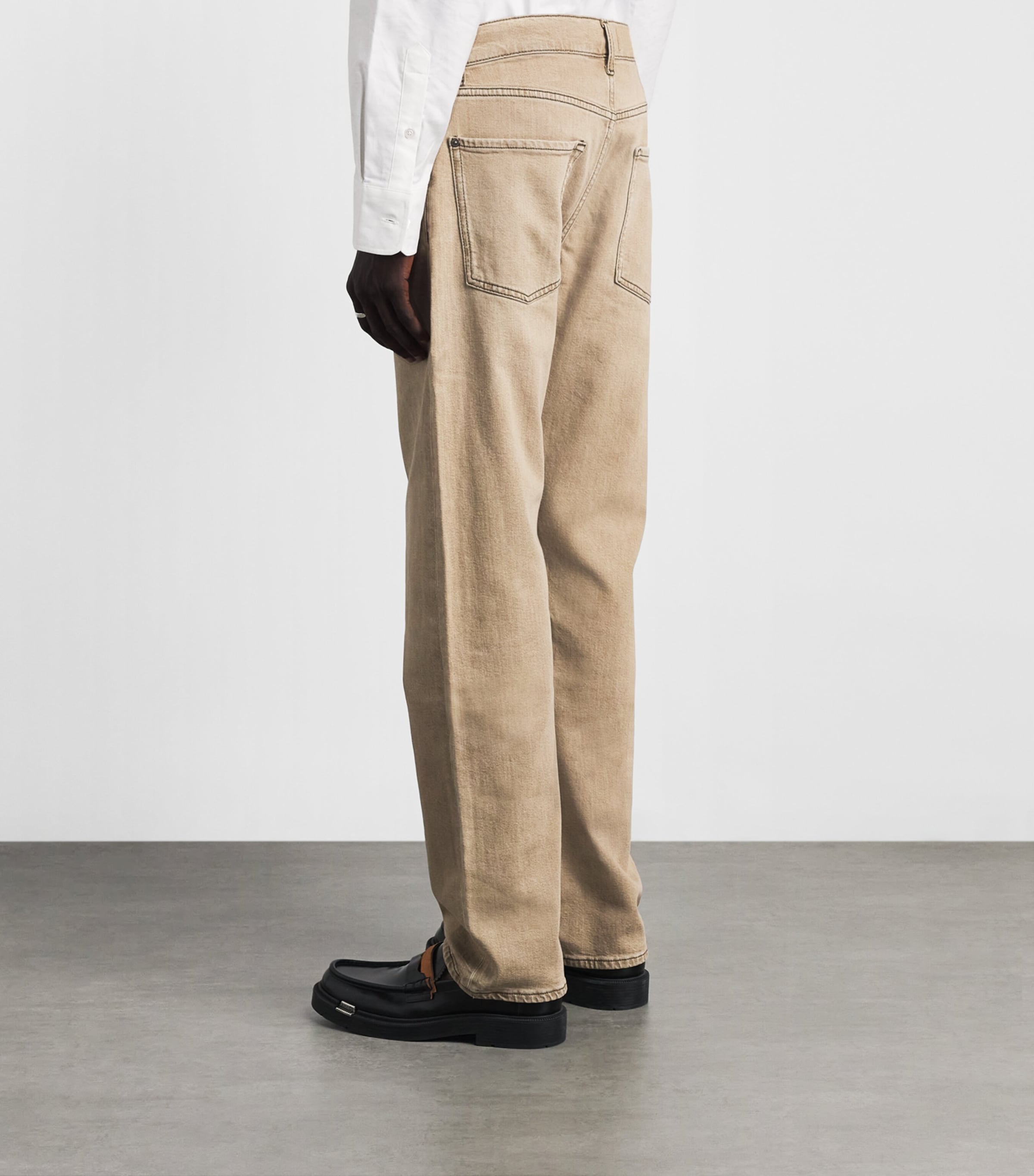 7 For All Mankind Mens Easy Straight Jeans Brown Image 5