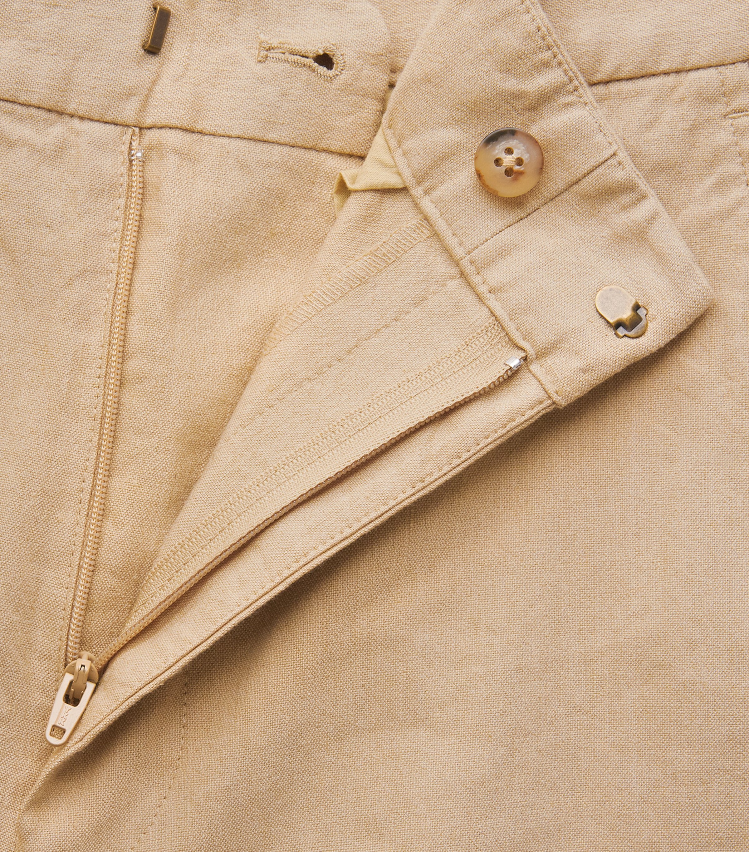Polo Ralph Lauren Womens Stretch Cotton-Linen Beaton Trousers Classic Camel Image 6