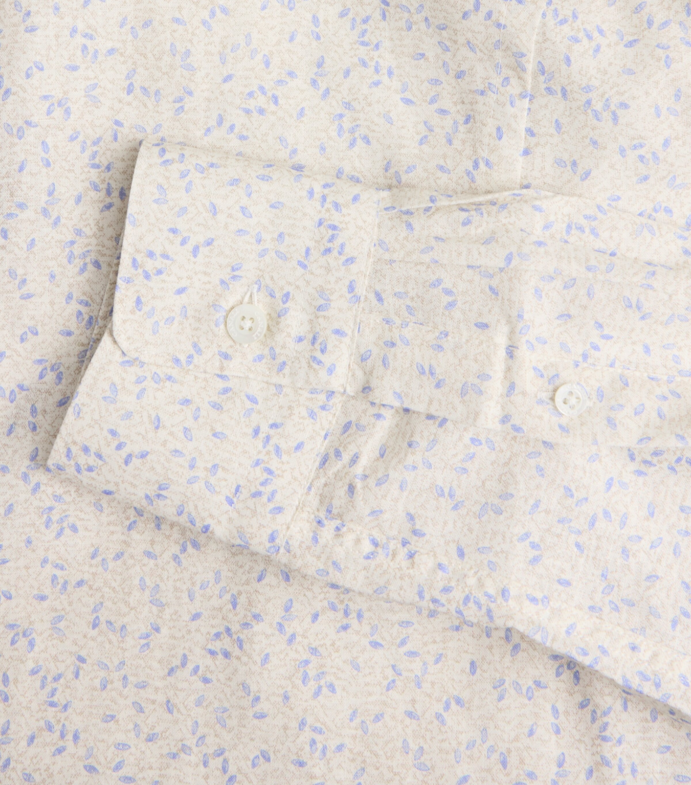 Canali Mens Linen-Cotton Printed Shirt Image 6