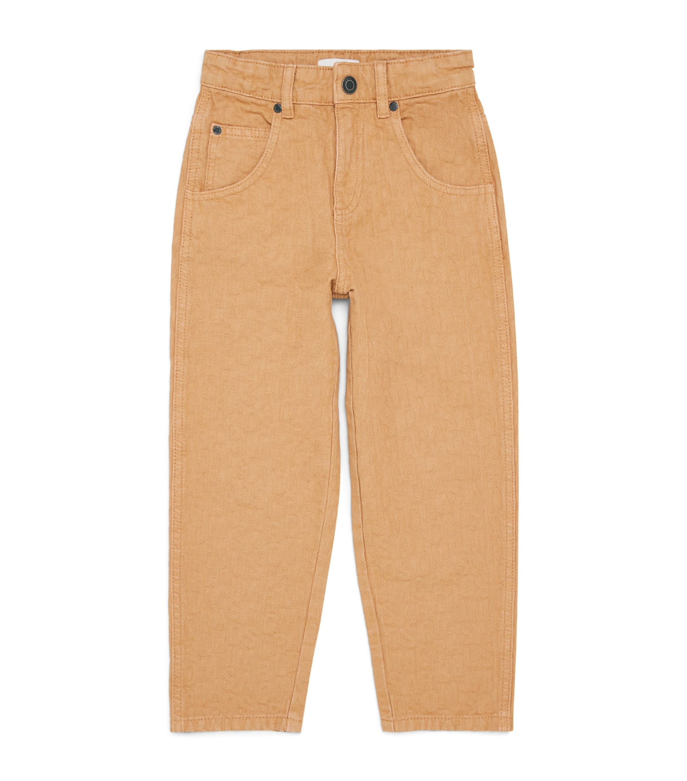 Shop Marc Jacobs Jacquard Monogram Straight Jeans In Beige