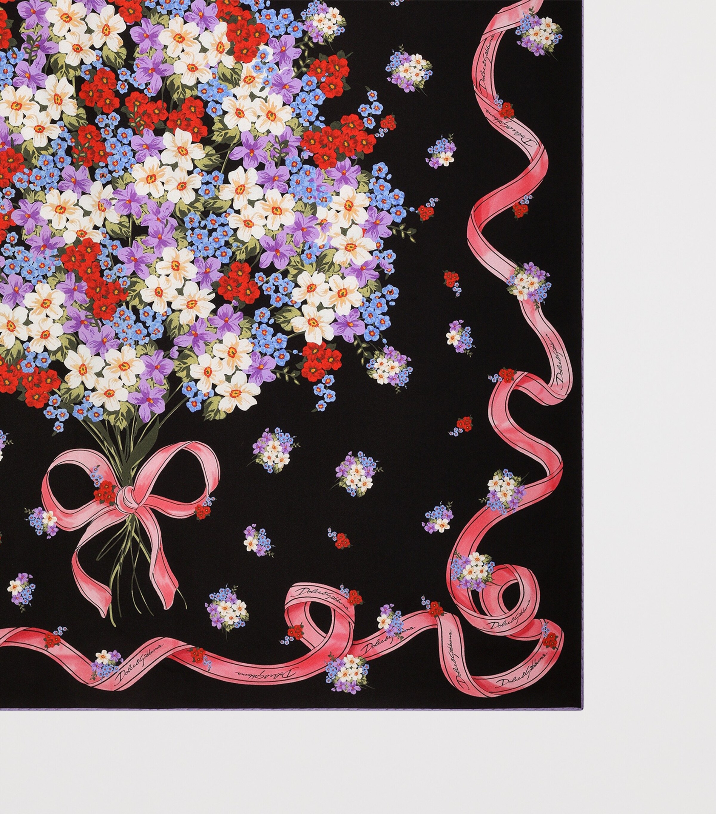 Dolce&Gabbana Silk Bouquet Print Foulard Image 2