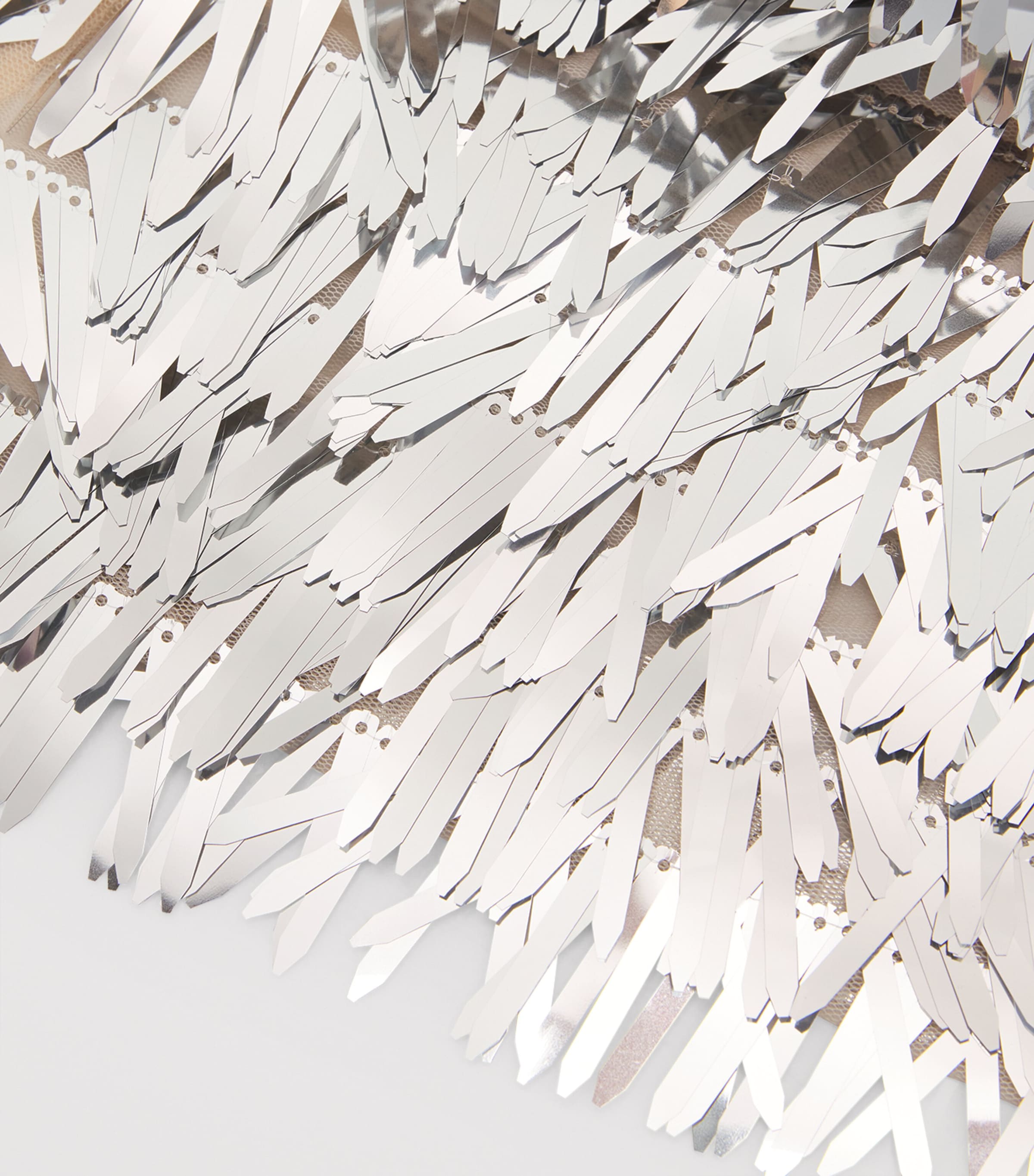 Sequin-Embellished Midi Skirt SILVER Image 5