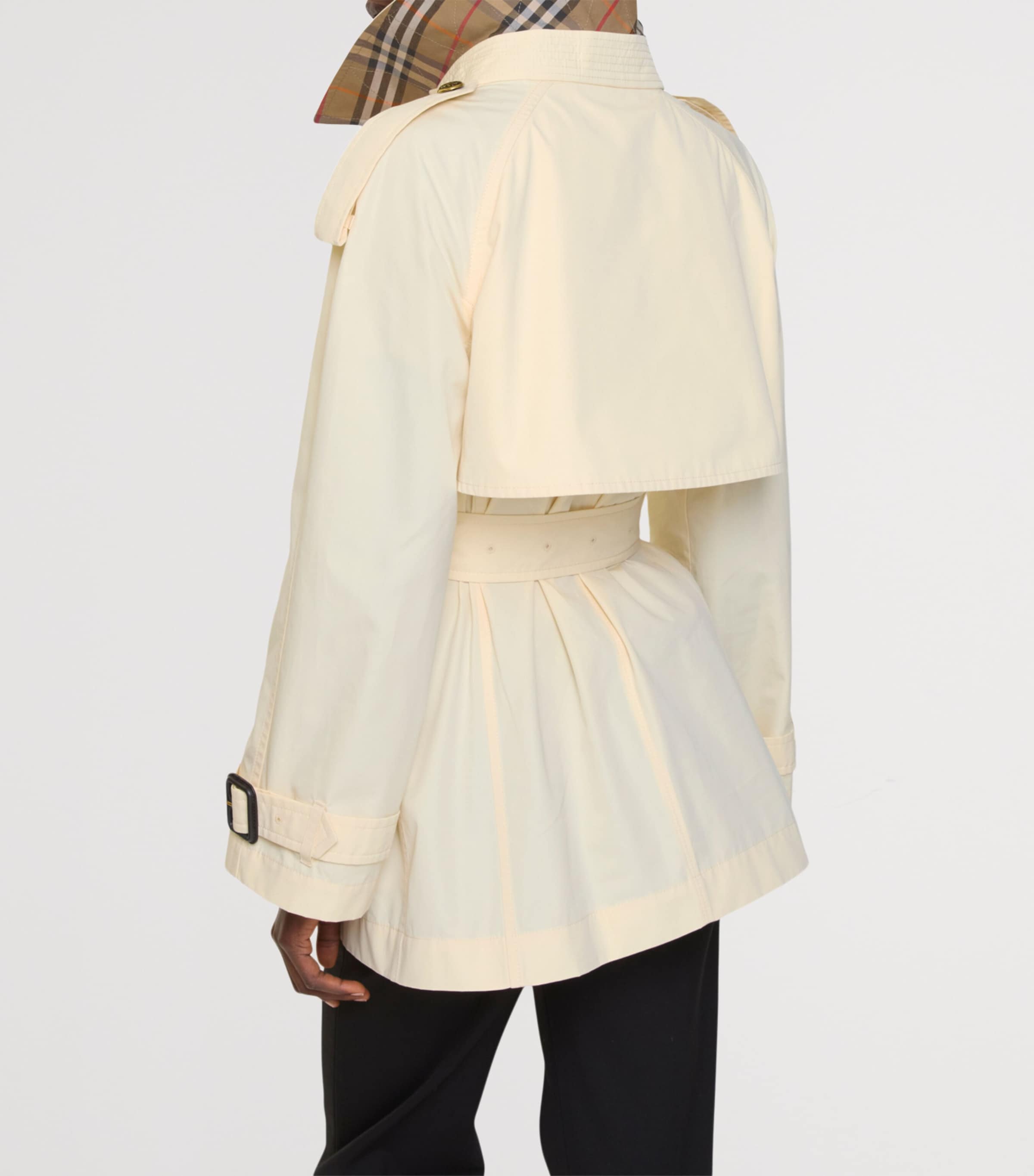 Short Gabardine Fitzrovia Trench Coat CERAMIC WHITE WW PRO Image 5