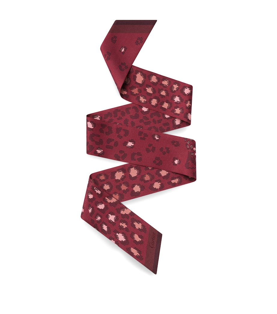 Silk Panthère Dots Bandeau Scarf GRAPE Image 1