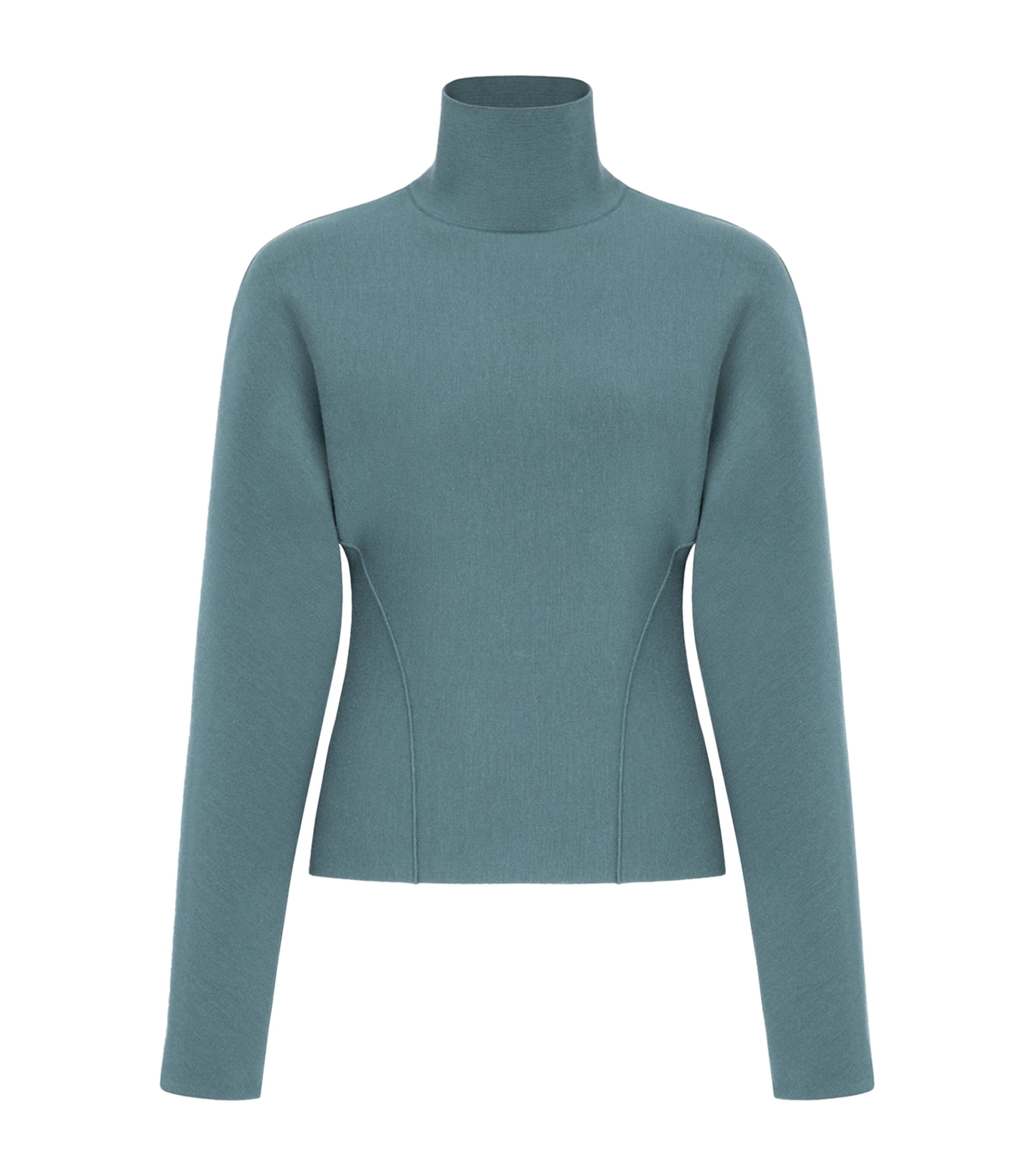 Alaïa Wool-blend Cinched Sweater In Grey
