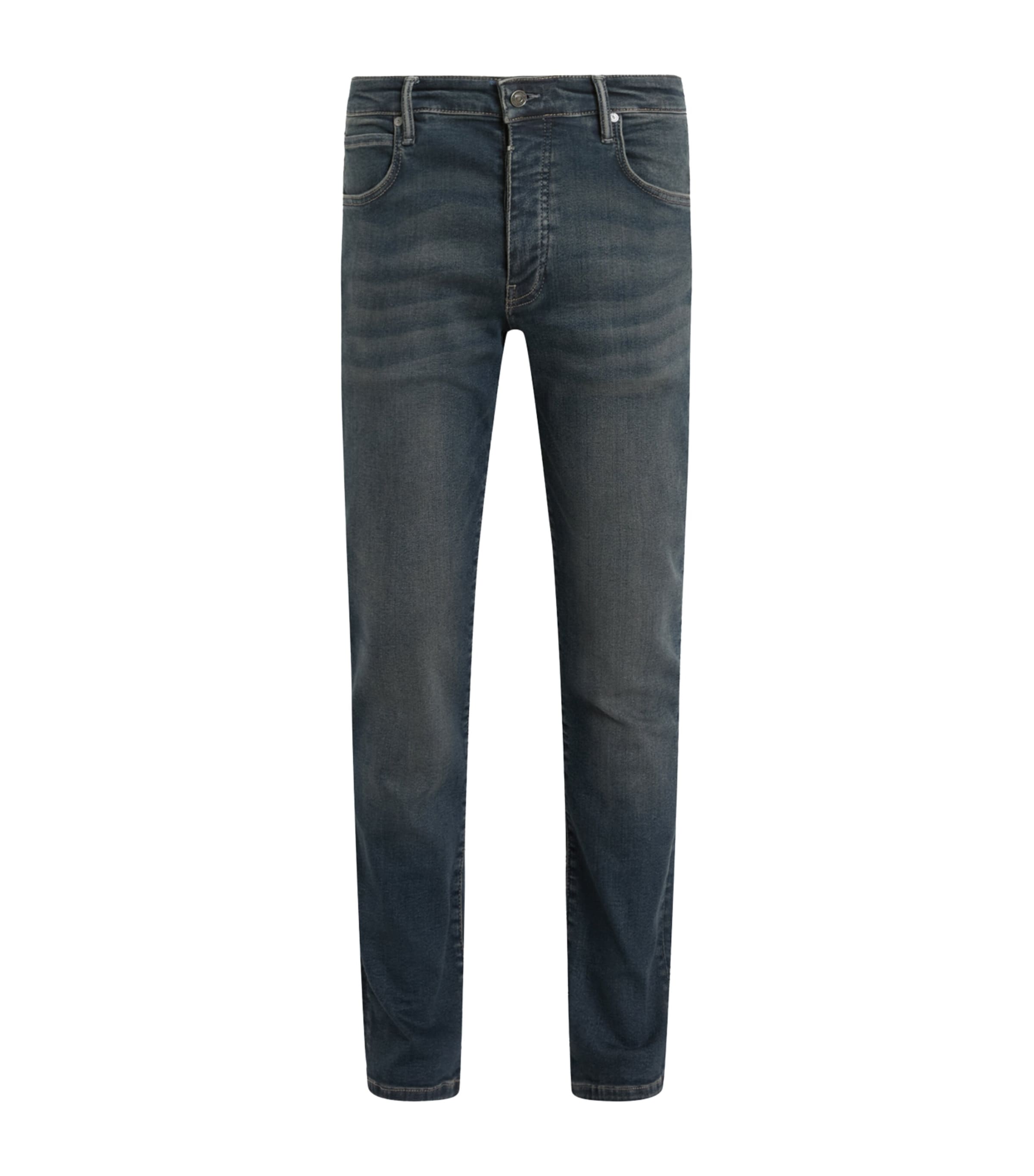 AllSaints Mens Sid Slim Jeans Indigo Blue Image 1