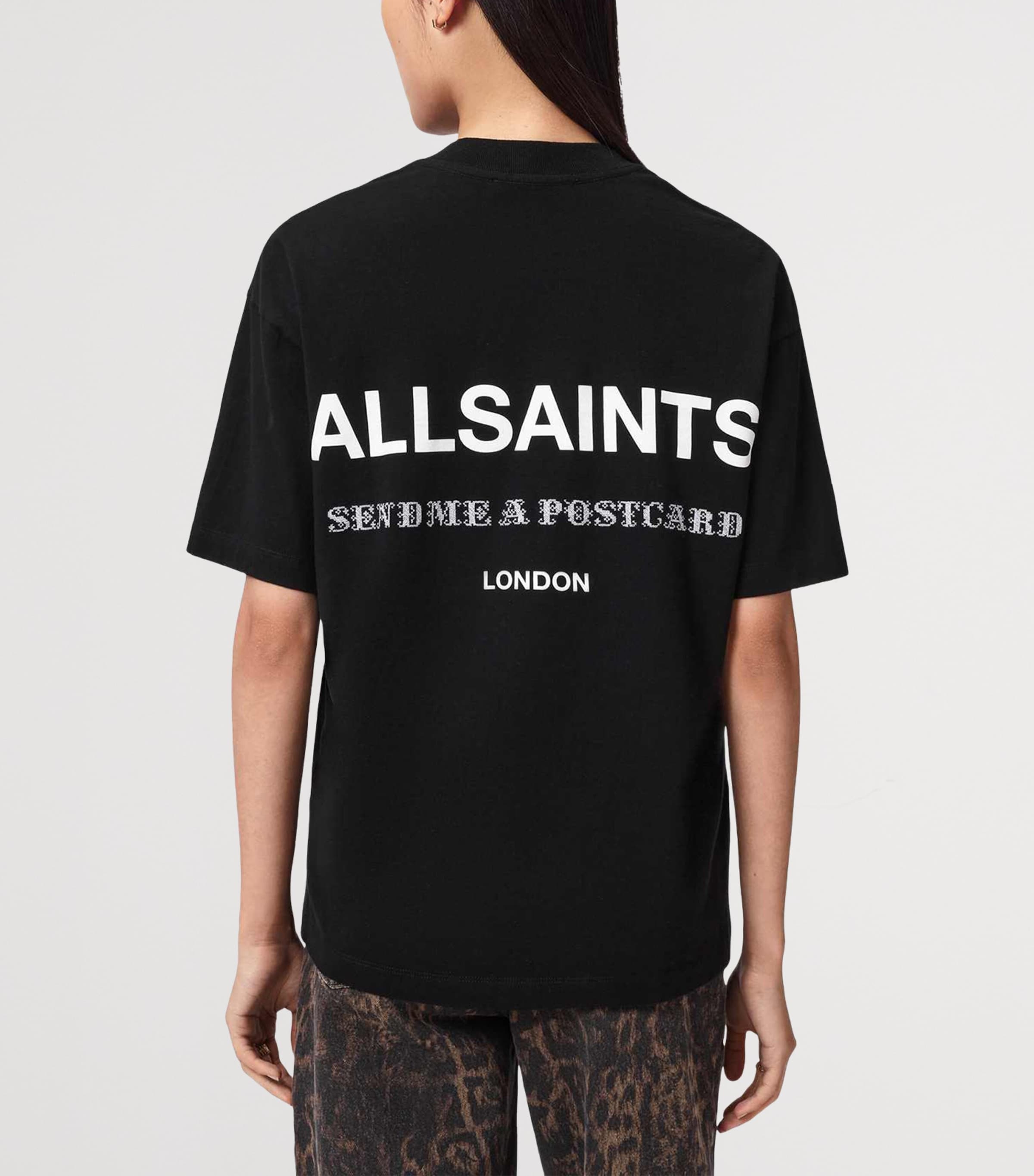AllSaints Womens Organic Cotton Dreamer Etta T-Shirt Black Image 4