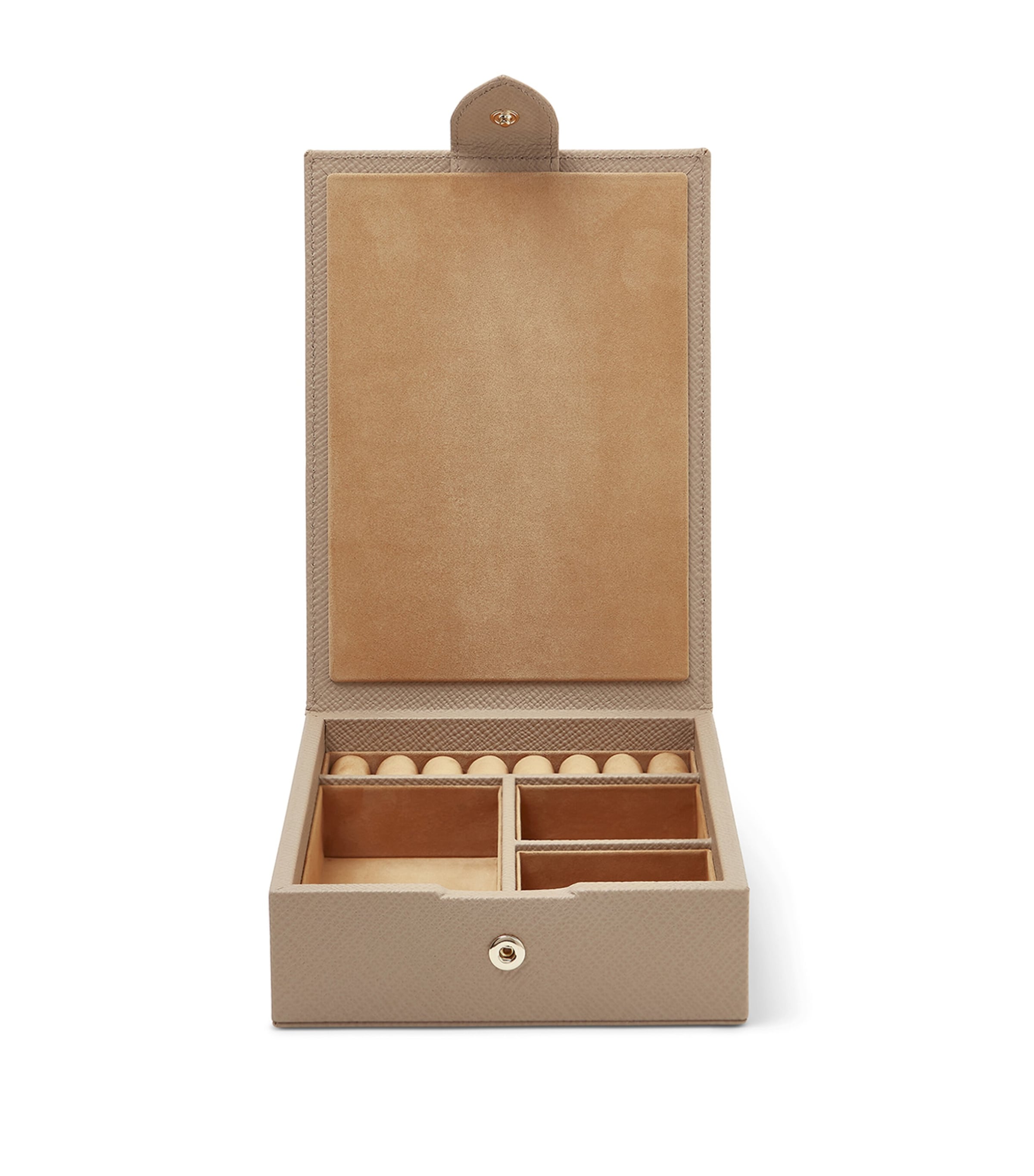 Smythson Leather Travel Box In Beige