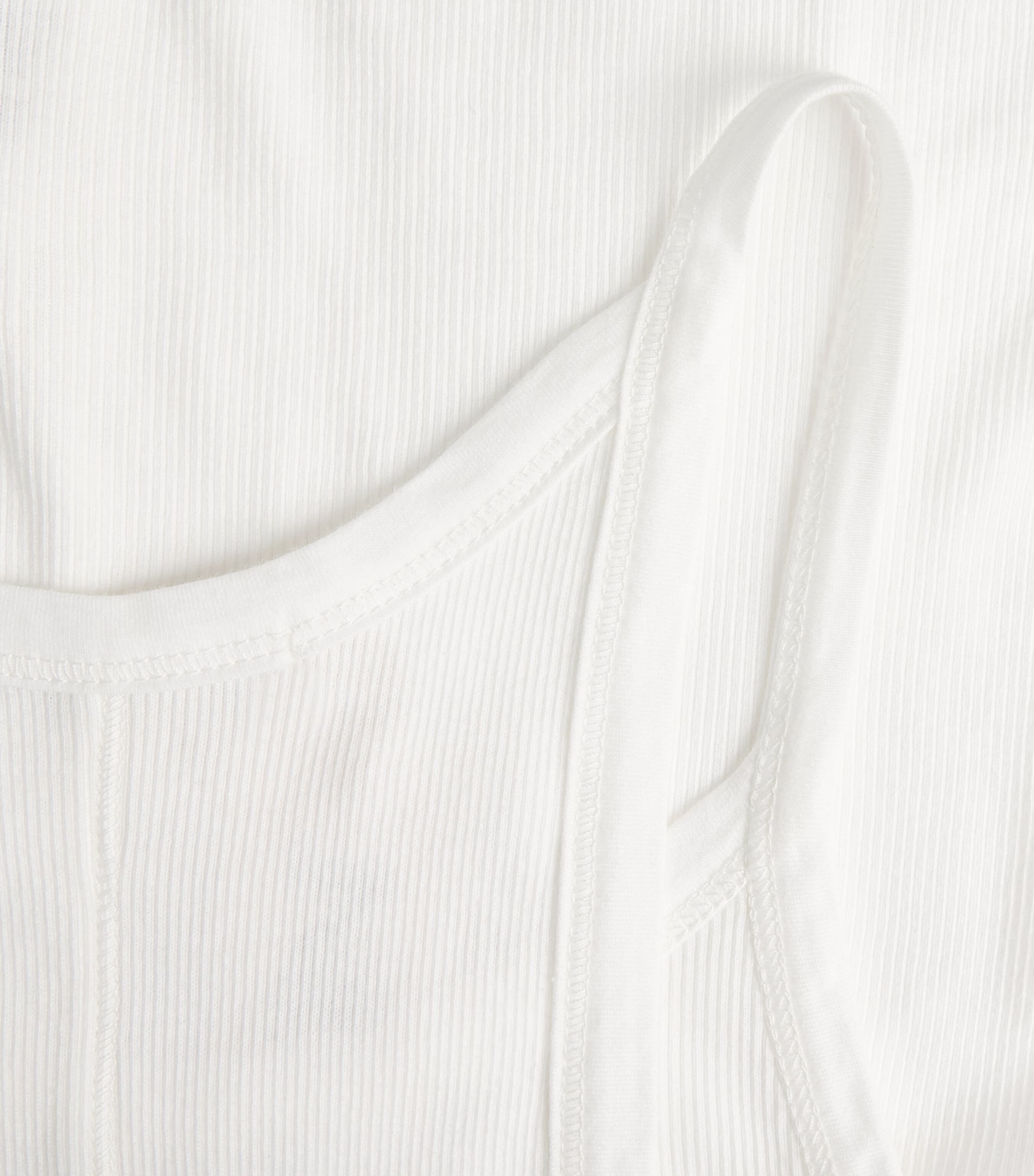 ÉTERNE Womens Cotton Ribbed Cami Top Ivory Image 6