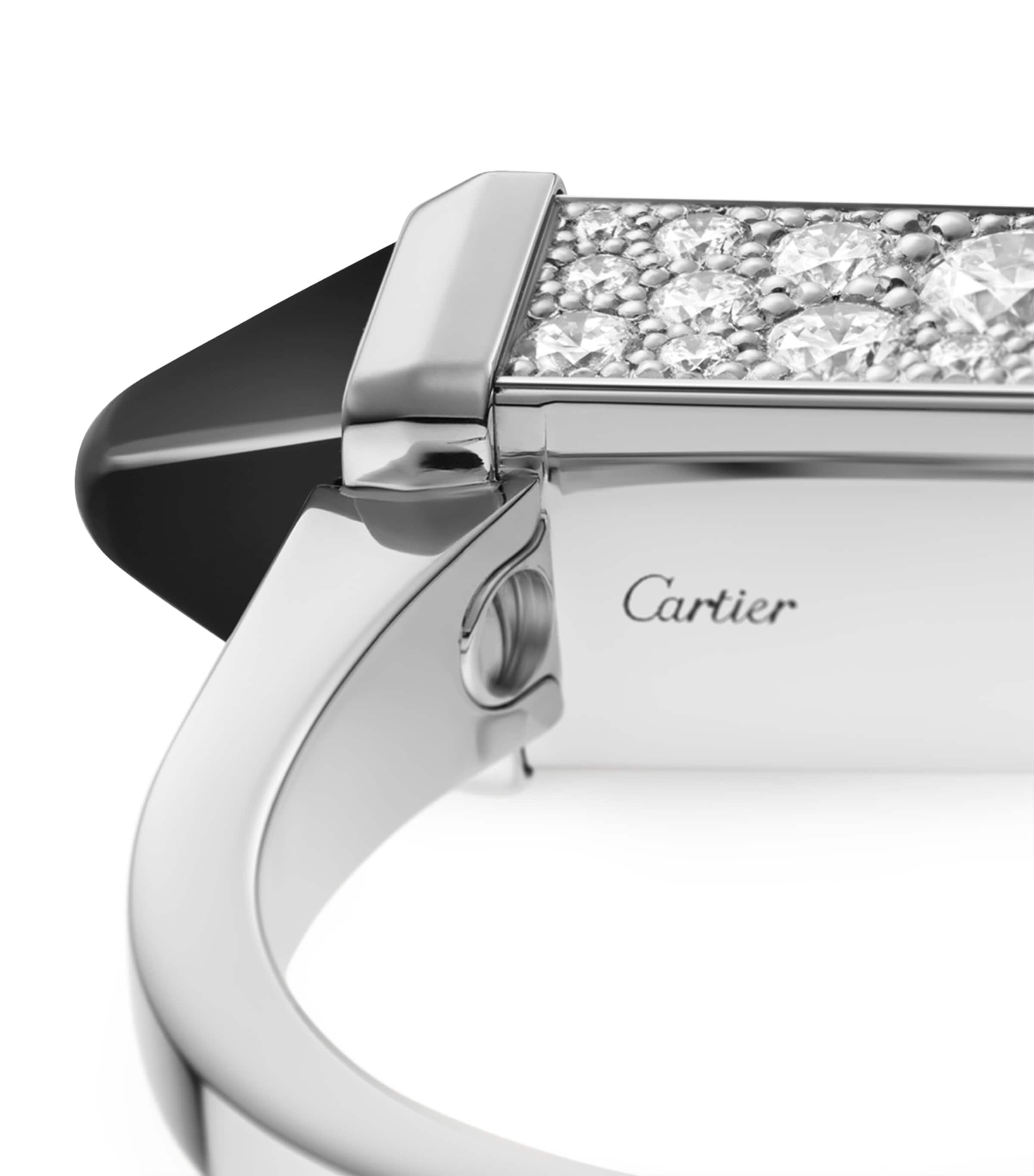 White Gold, Diamond and Onyx Les Berlingots de Cartier Ring WHITE GOLD Image 3