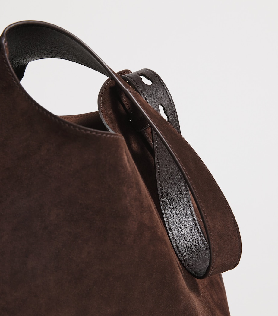 Suede Romy Shoulder Bag DARK COCOA 201 Image 6