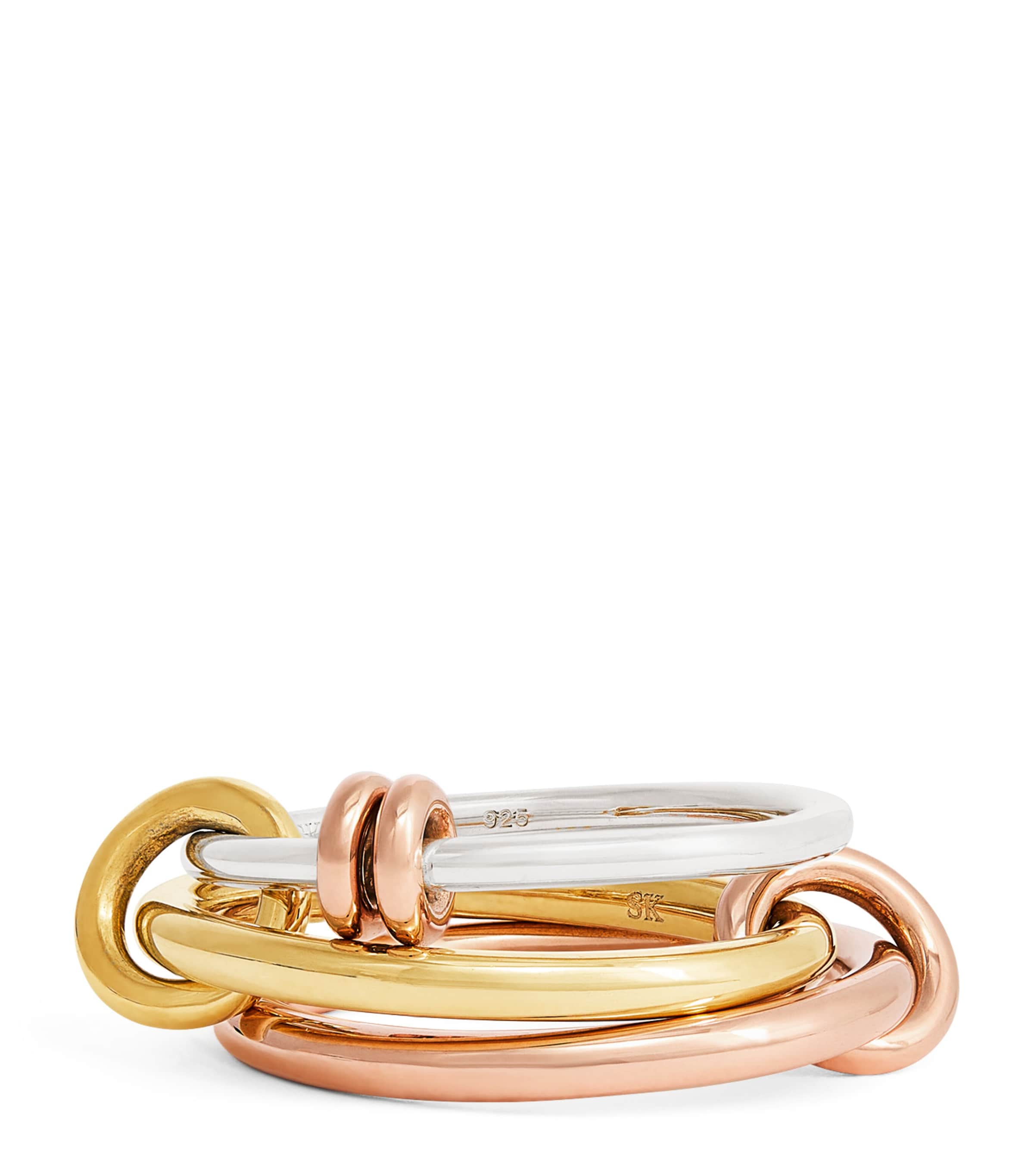 Spinelli Kilcollin Sterling Silver and Mixed Gold Raneth Ring | Fine Jewellery | Fine Rings | Bands | Men Accessories | Jewellery | Rings | Designers | Spinelli Kilcollin