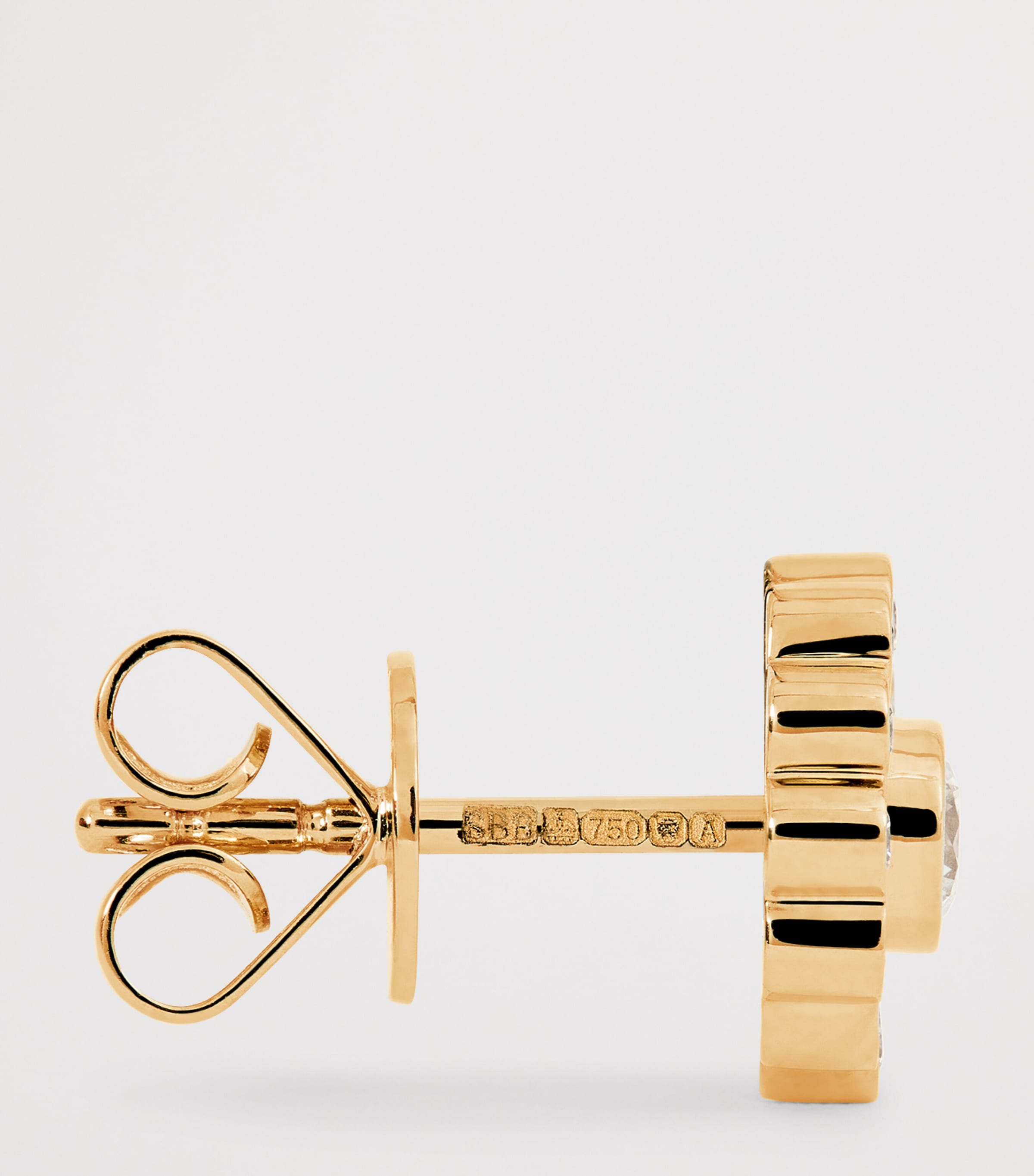 Yellow Gold and Diamond Soleil de Fleur Single Earring YELLOW GOLD Image 4