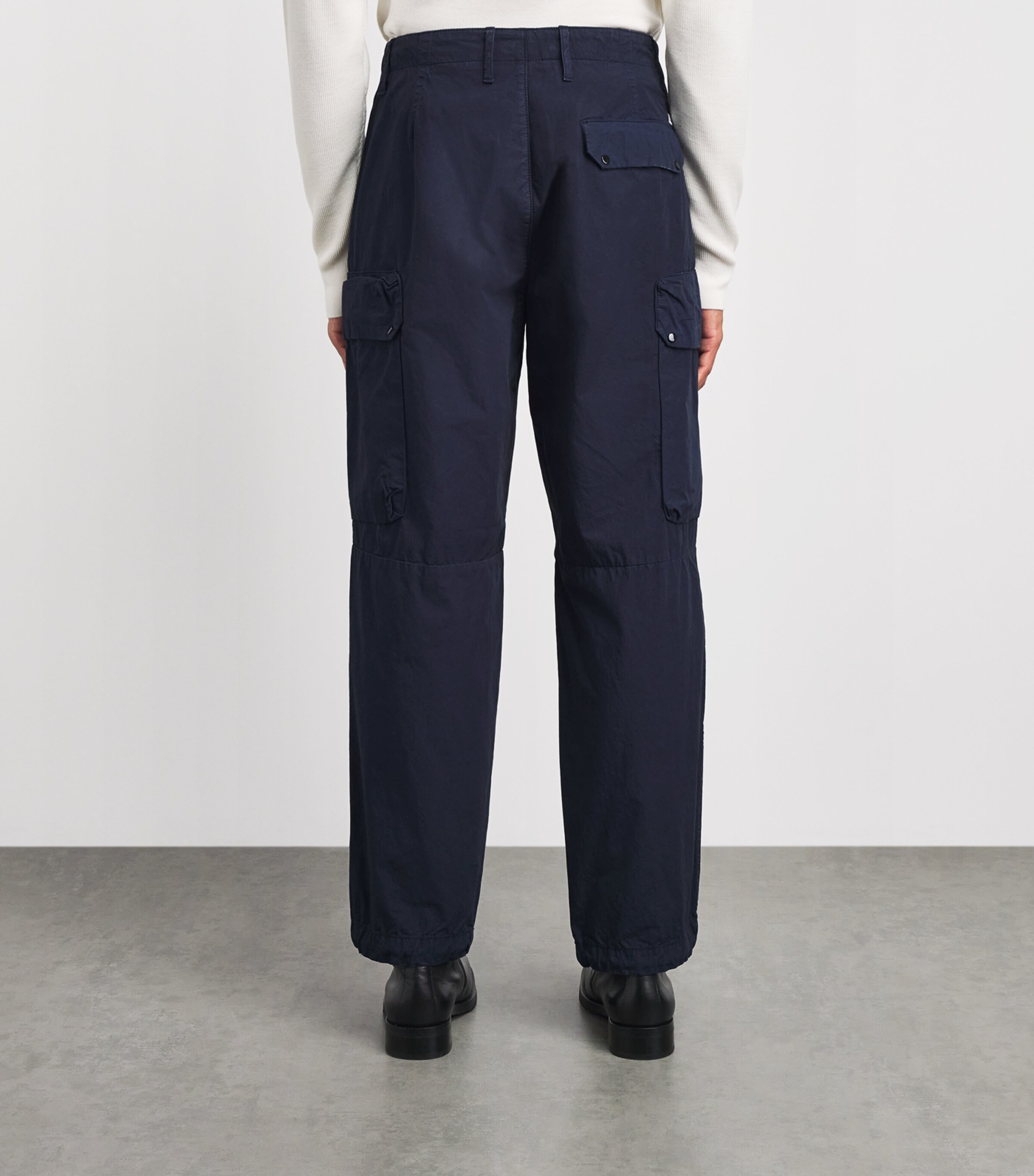 C.P. Company Mens Cotton Lens Cargo Trousers Midnight Navy Image 5