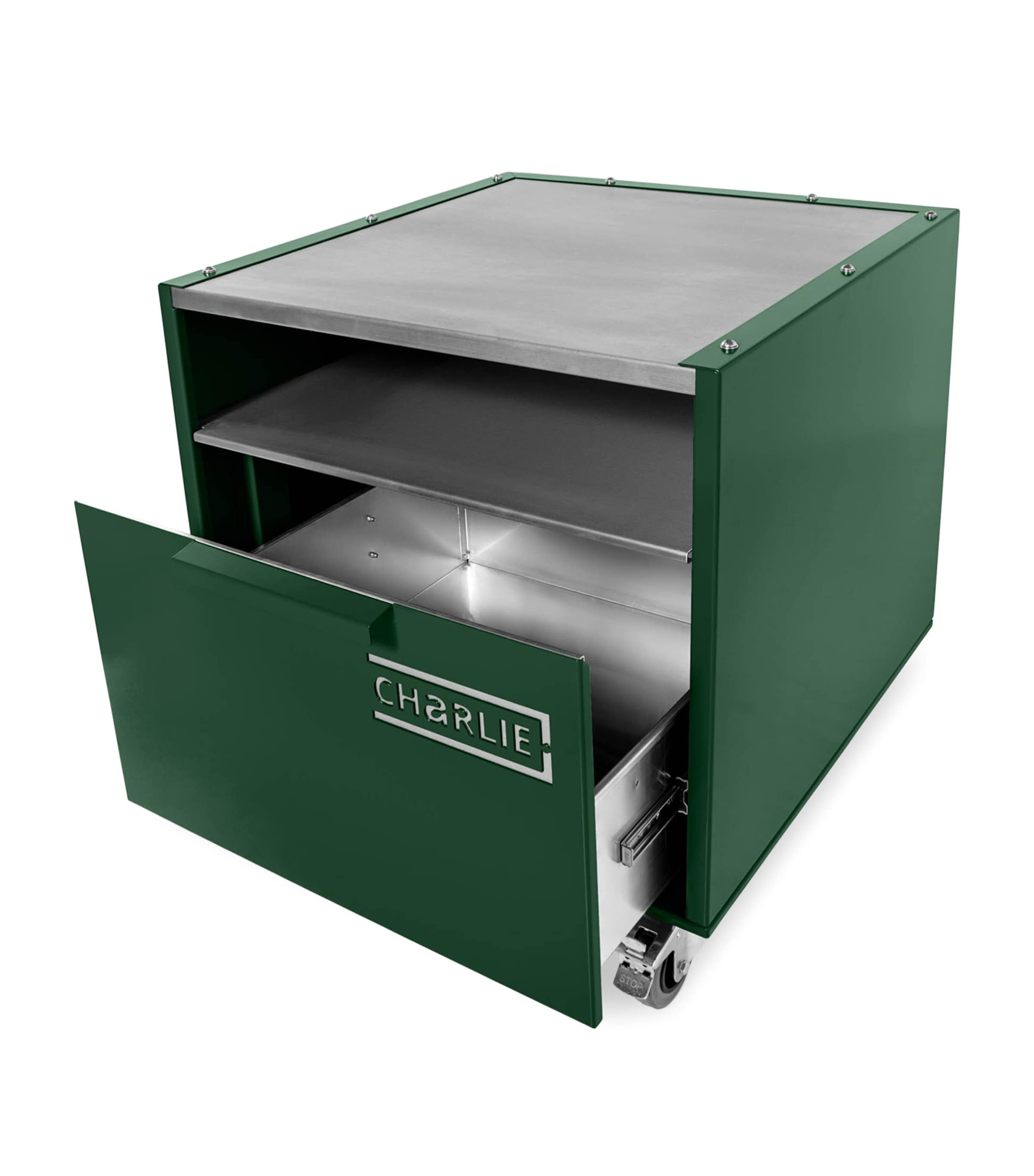 Charlie Outdoor Island Cabinet GREEN CHILLI Image 2